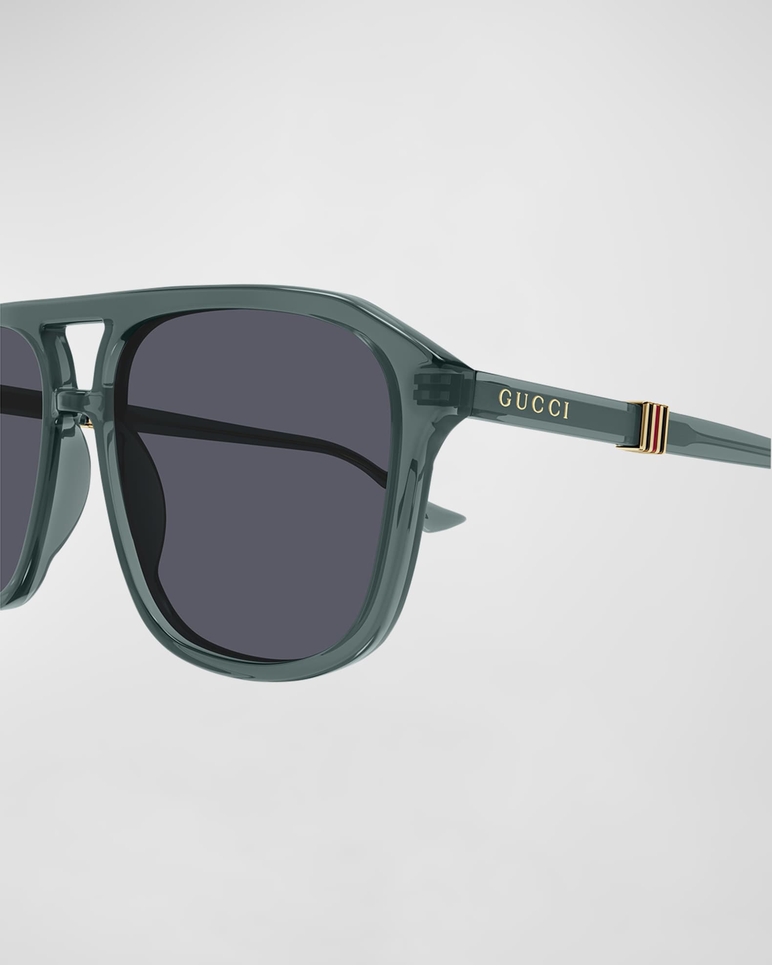 Men's Double-Bridge Acetate Aviator Sunglasses 1