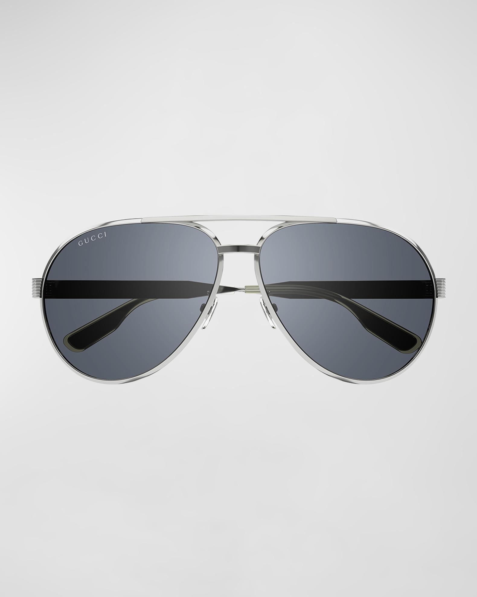 Gucci Sherry Line Double Bridge Sunglasses Eyewear S Gray Acetate Gucci Men main image 3