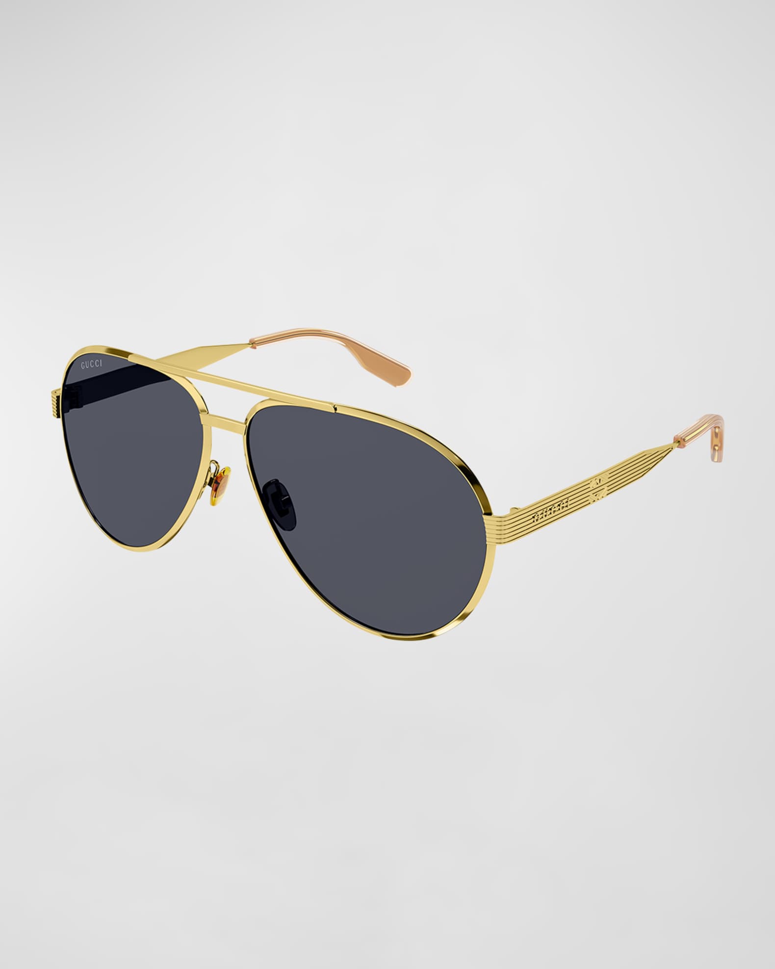 Men s Double Bridge Metal Aviator Sunglasses