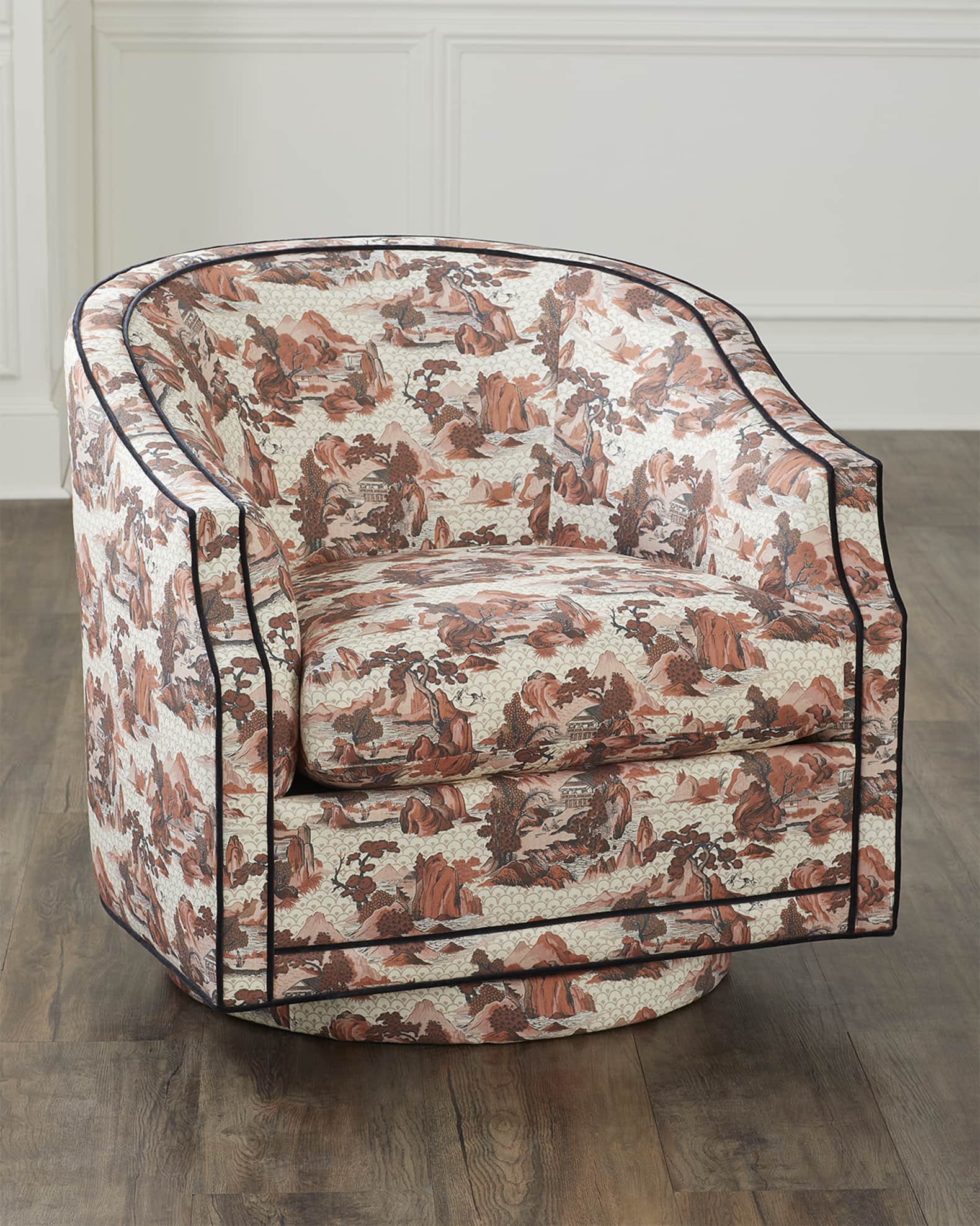 Veroniza upholstered new arrivals swivel barrel chair