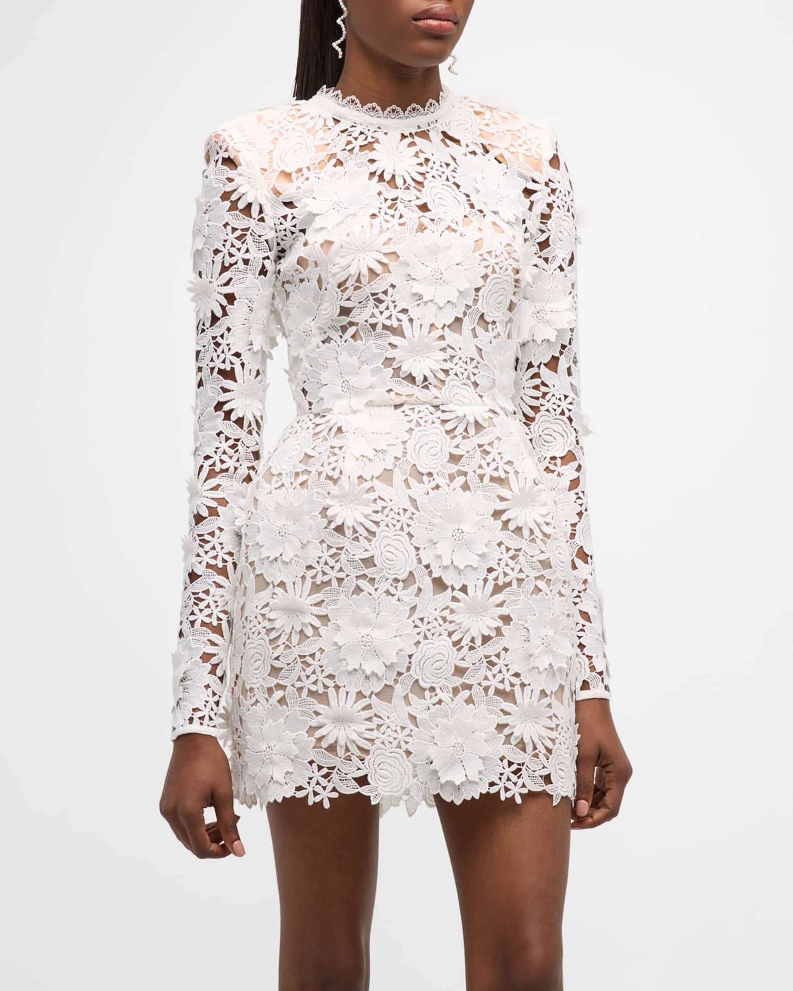 Bronx And Banco Women's Maia Lace Mini Dress - White - Size M