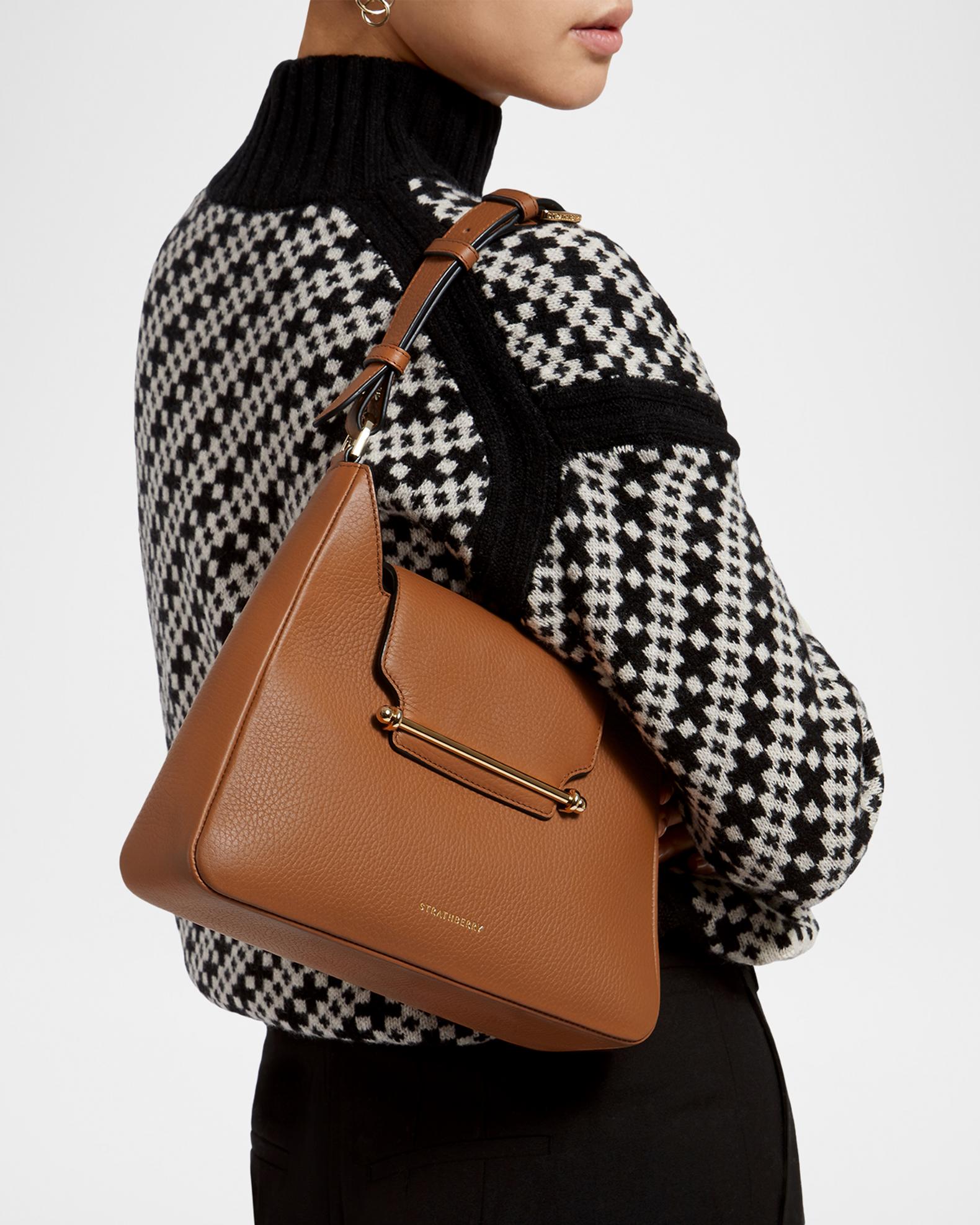 STRATHBERRY Multrees Grain Leather Hobo Bag | Neiman Marcus