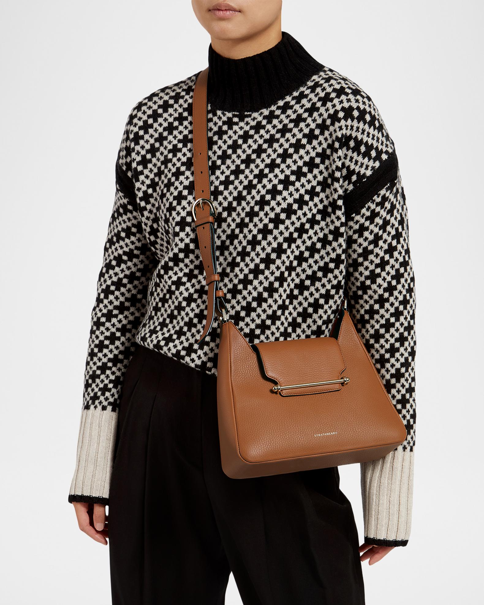 STRATHBERRY Multrees Grain Leather Hobo Bag | Neiman Marcus