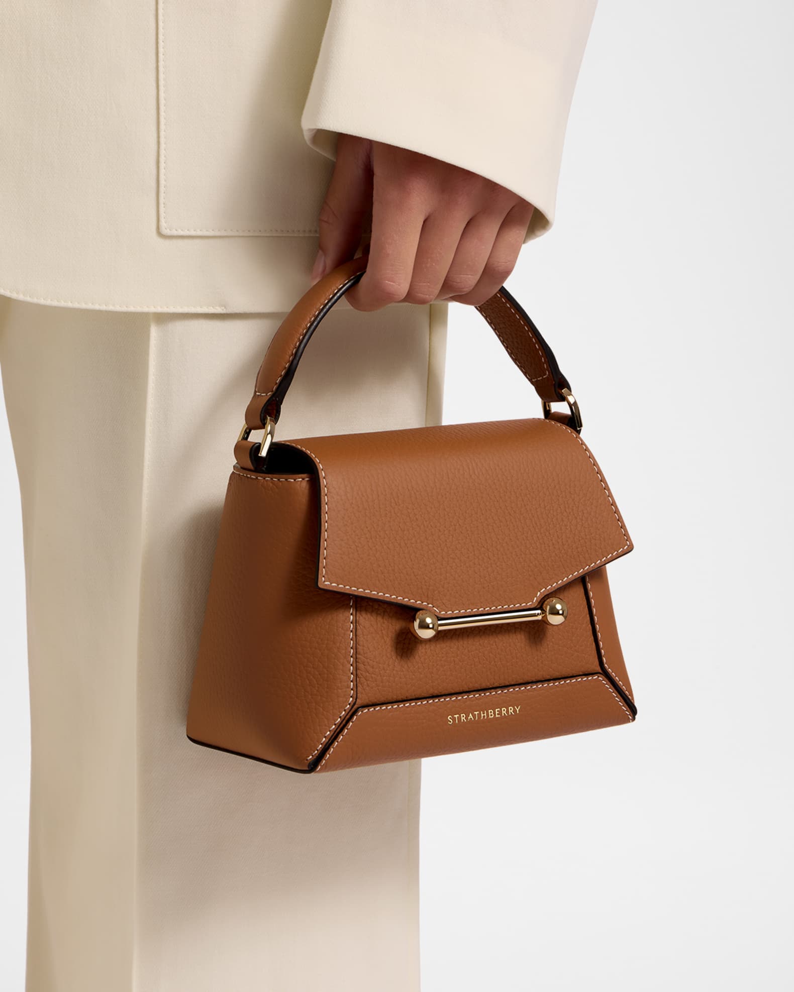 STRATHBERRY Mosaic Nano Leather Top Handle Bag Neiman Marcus