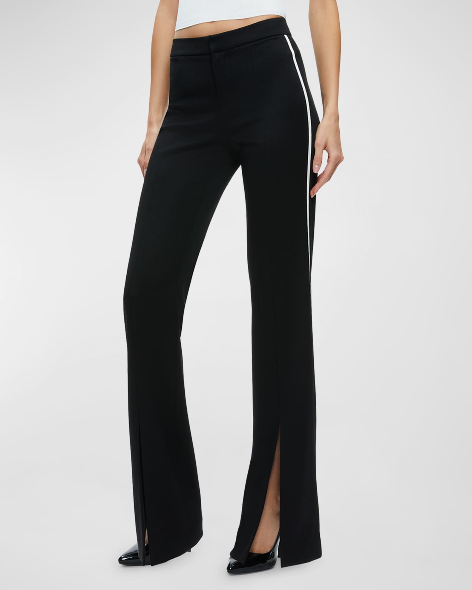 Stacey Low Rise Kick Flare Pant In Off White