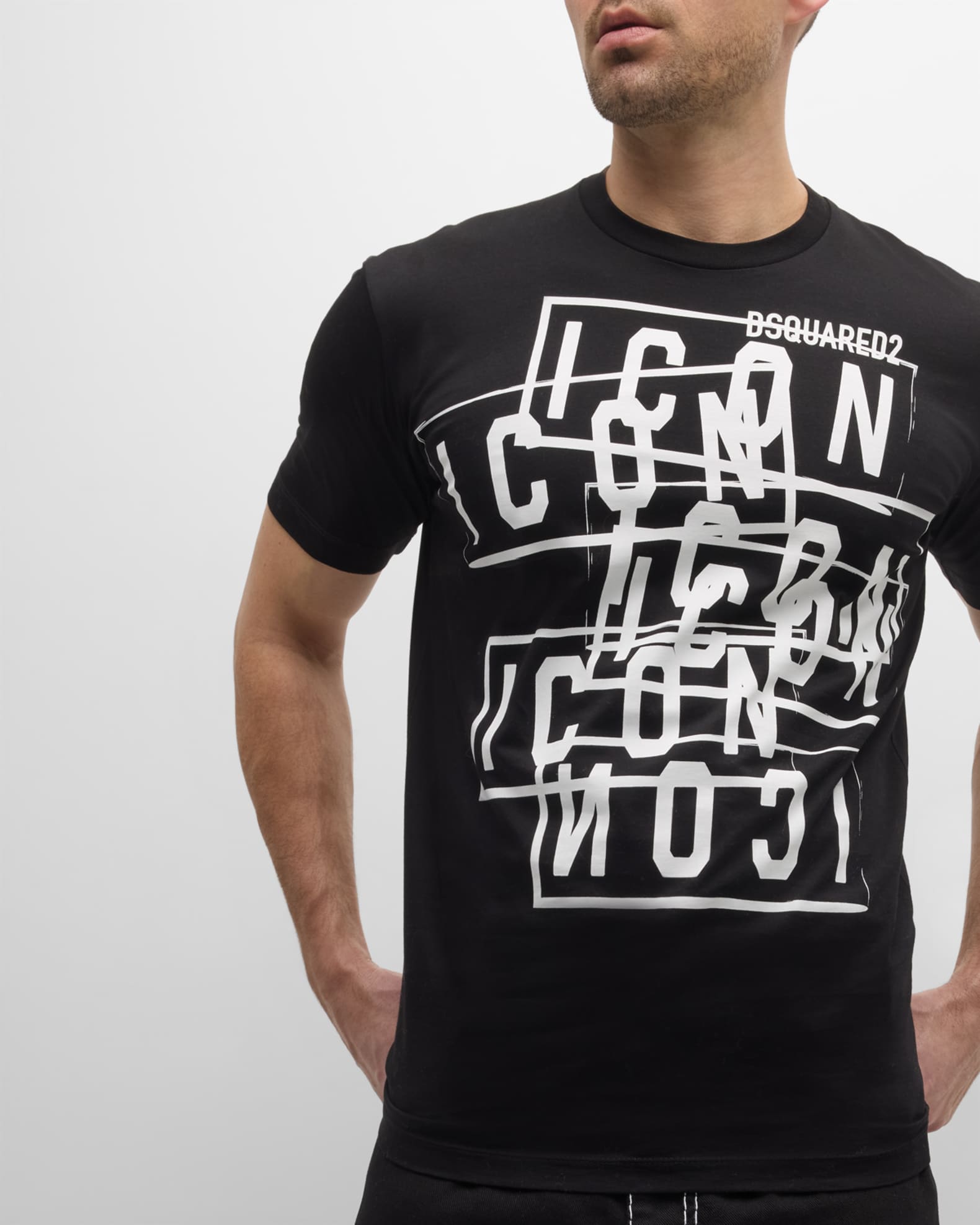 Dsquared2 black t shirt red writing sales