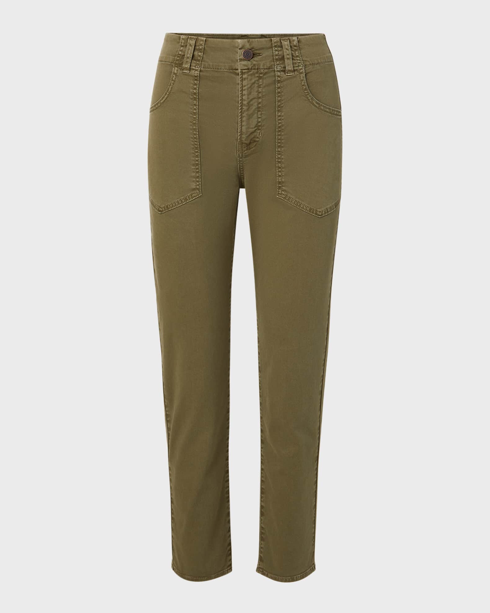 Veronica Beard Arya Straight-Leg Cropped Pants