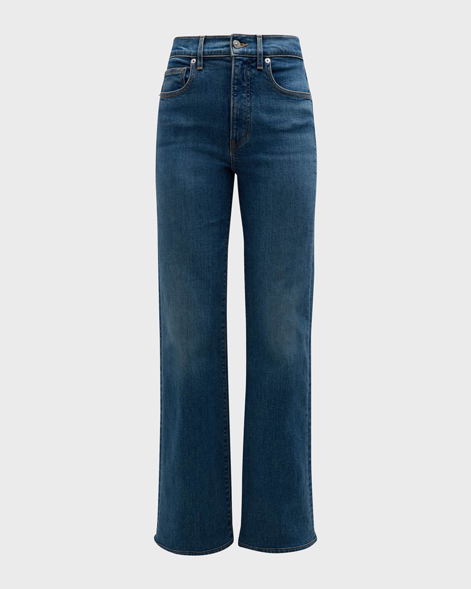Veronica Beard Crosbie Slim Wide-Leg Jeans