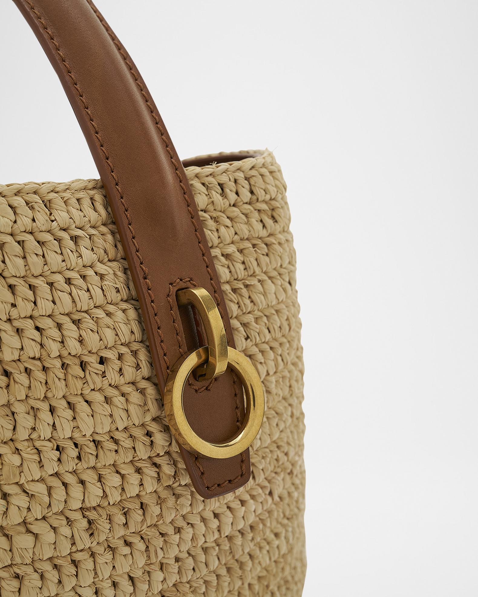 Saint Laurent Le 37 Raffia Bucket Bag | Neiman Marcus