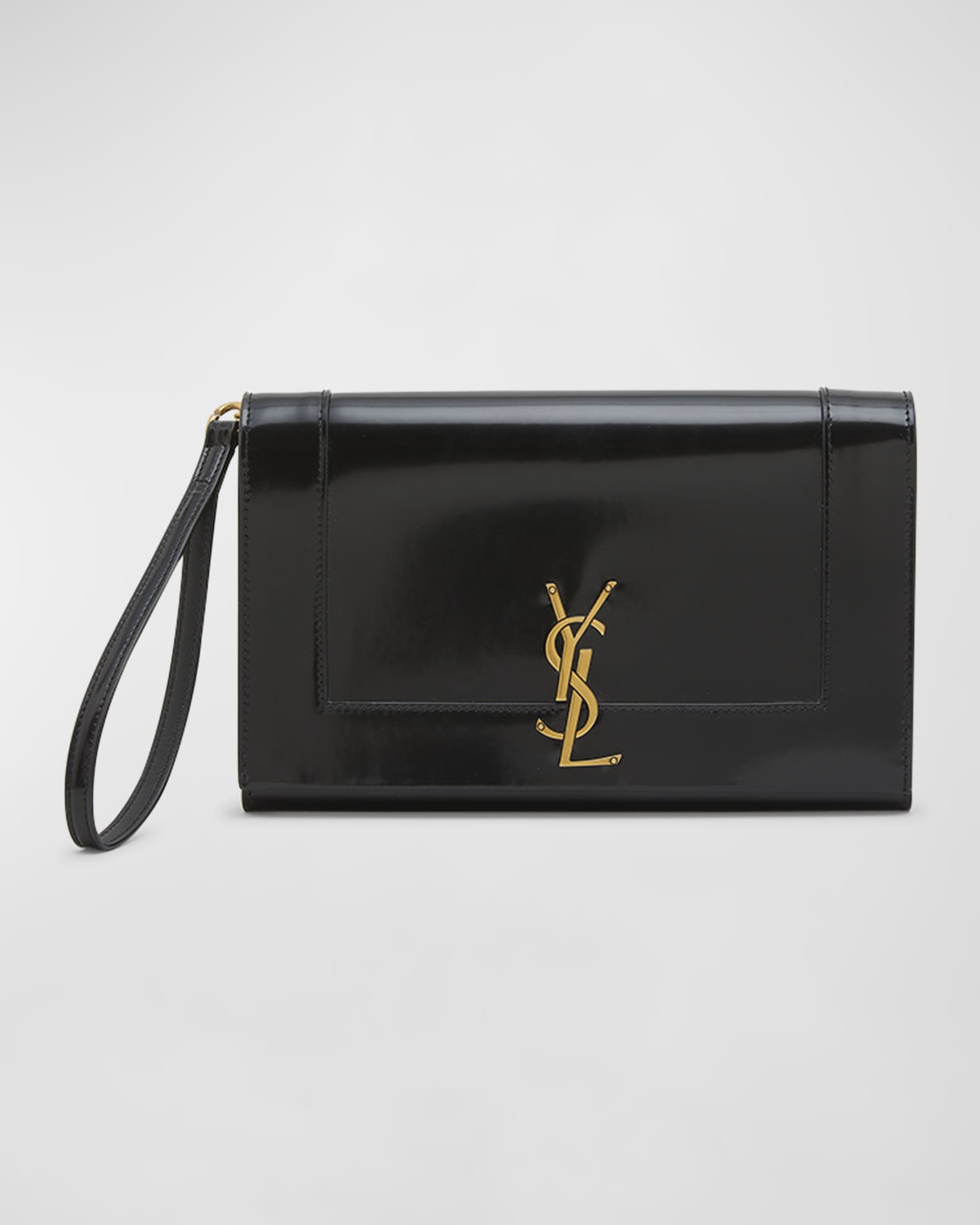Saint Laurent Cassandre Flap Pouch Black