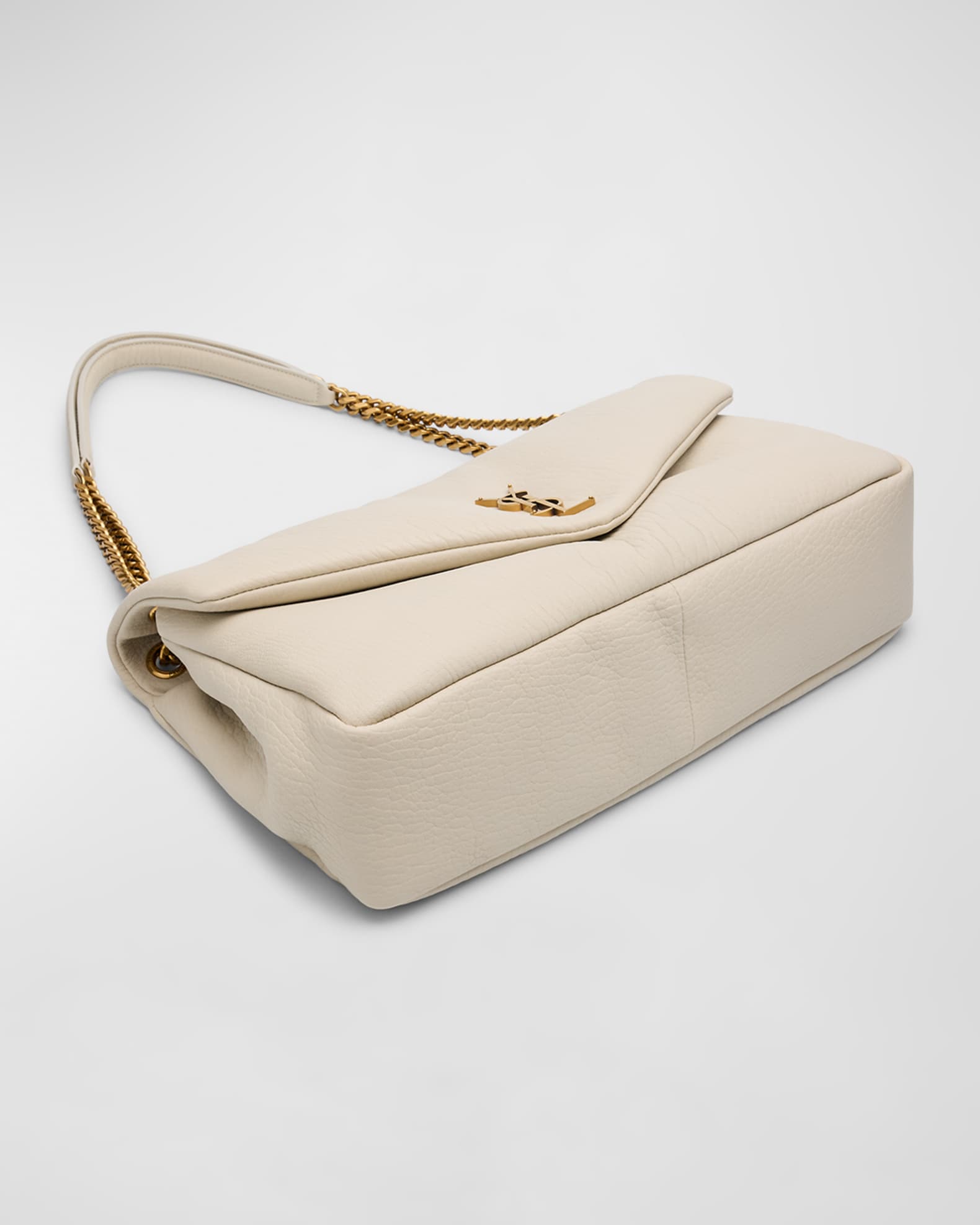 Saint Laurent Calypso Large YSL Shoulder Bag in Leather Neiman Marcus