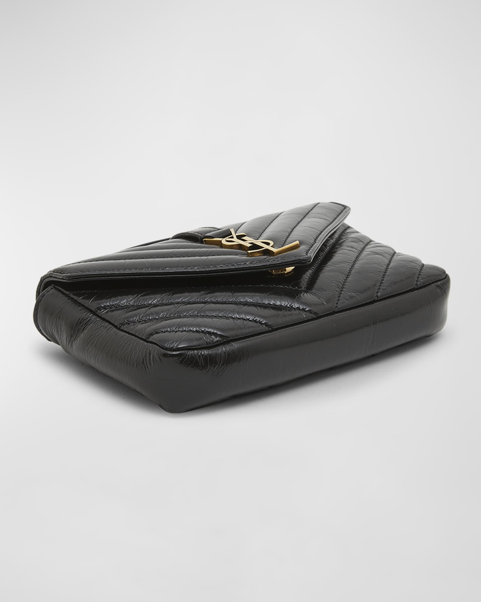Saint Laurent College Mini YSL Quilted Crossbody Bag Neiman Marcus