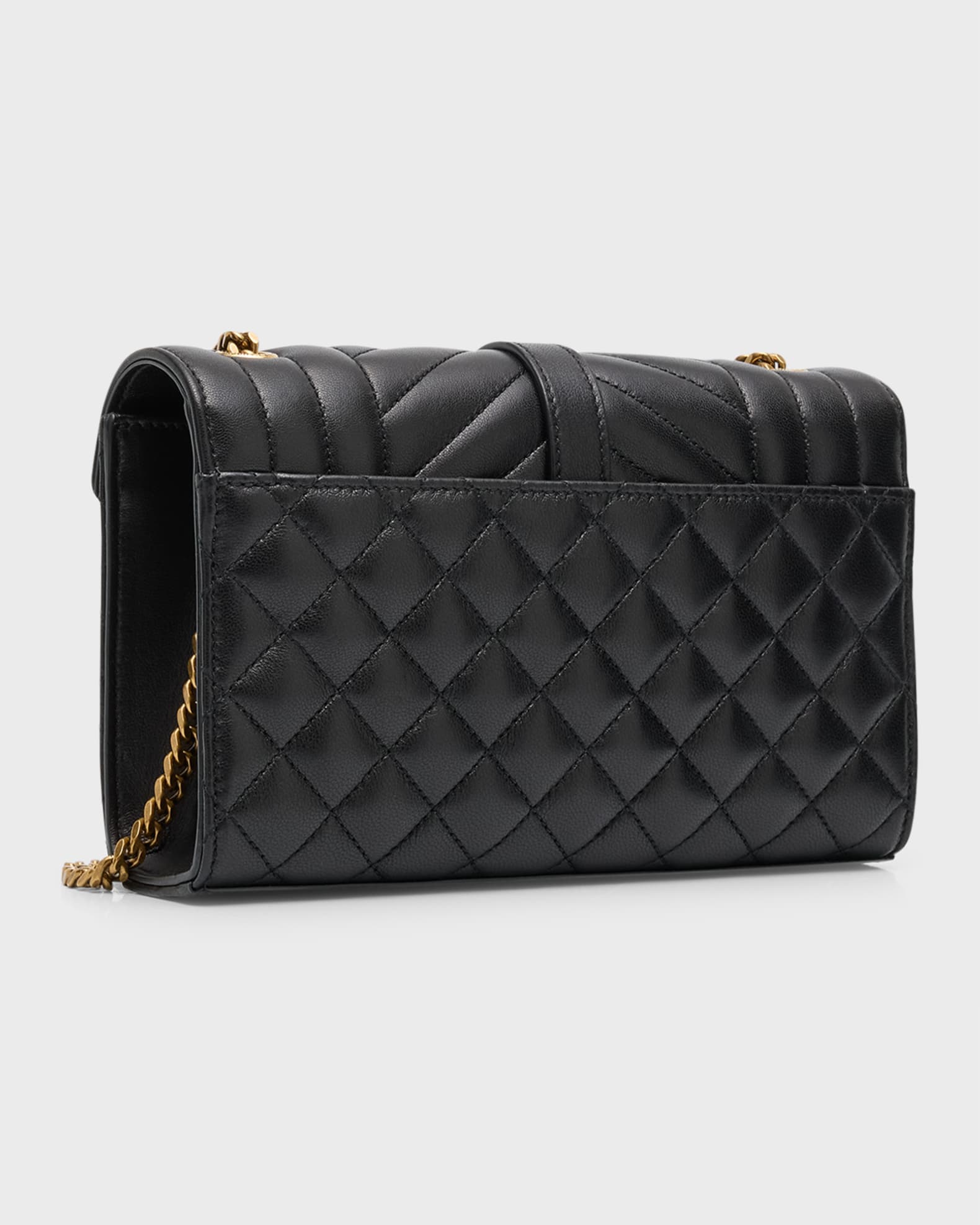 Saint Laurent Envelope Triquilt Small YSL Shoulder Bag in