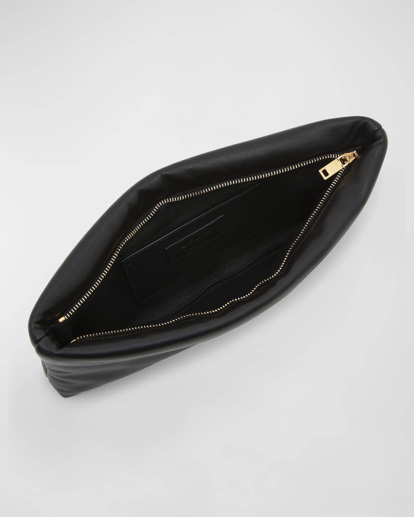Calypso Ziptop YSL Clutch Bag in Smooth Padded Leather