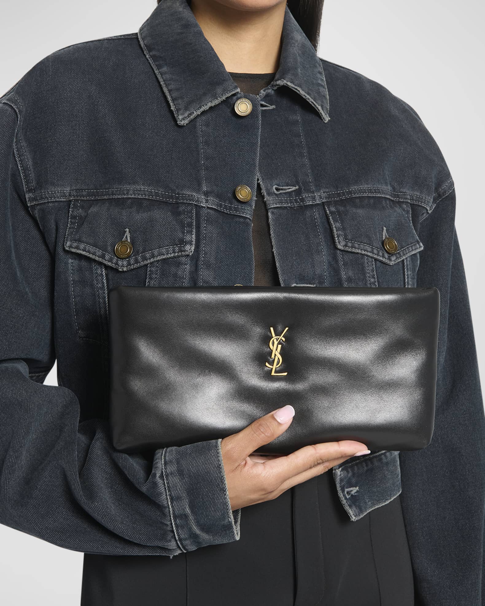 Saint laurent mens clutch on sale