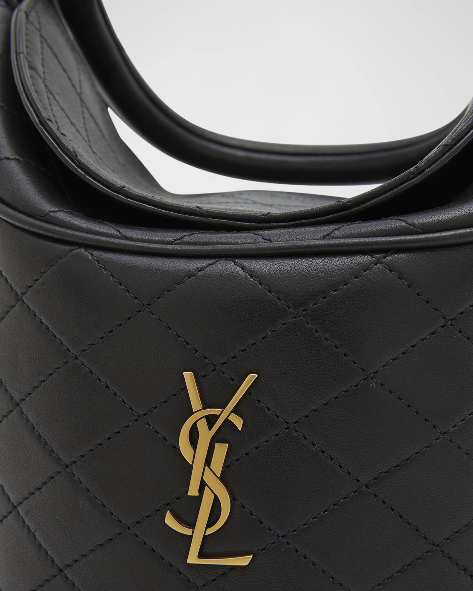 Saint Laurent Gaby Mini Leather Bucket Bag | Neiman Marcus