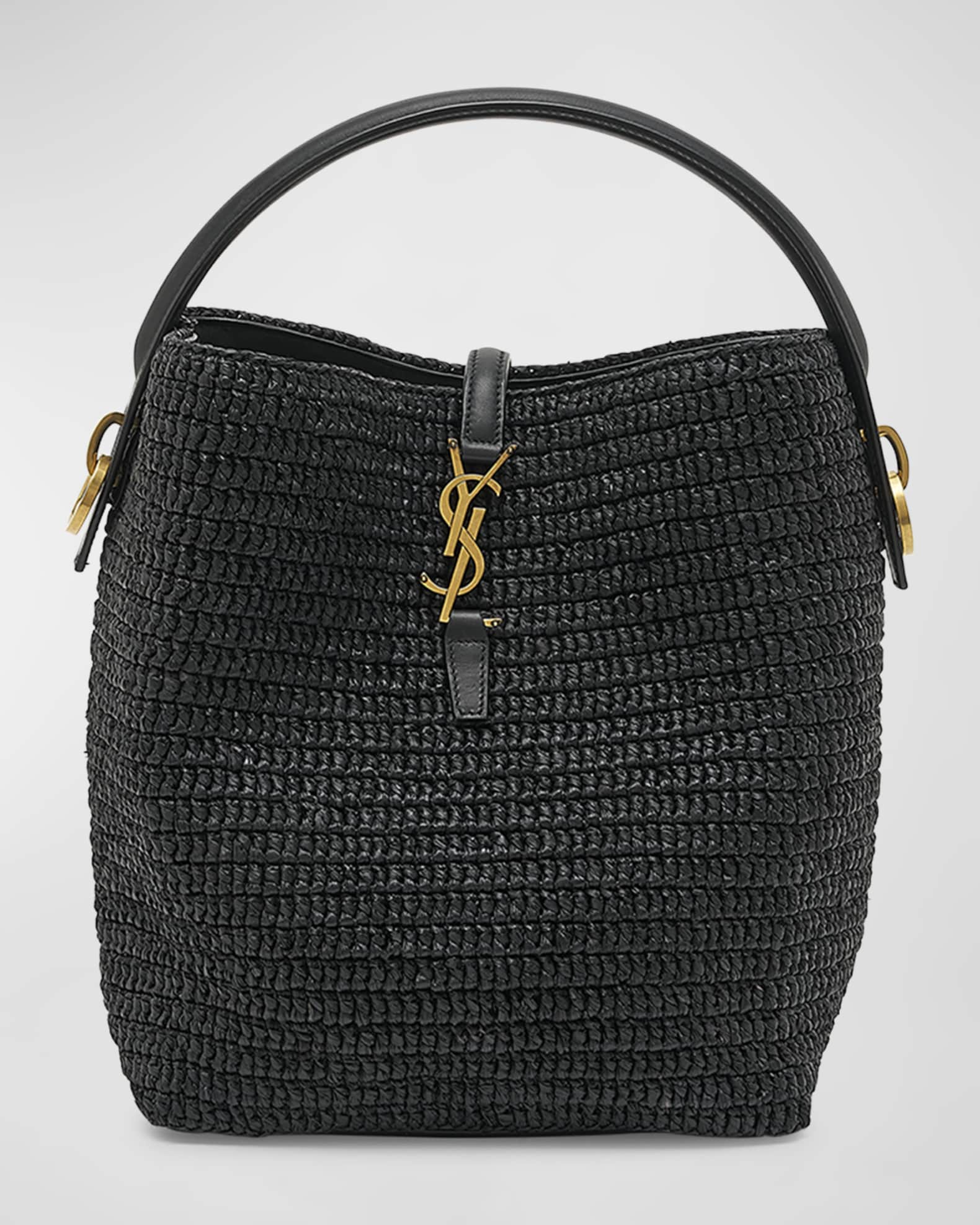 ショルダーバッグ・ポシェット SAINT LAURENT RAFFIA MINI LE 37 BUCKET BAG Saint Laurent Le 37 Raffia Bucket Bag | Neiman Marcus
