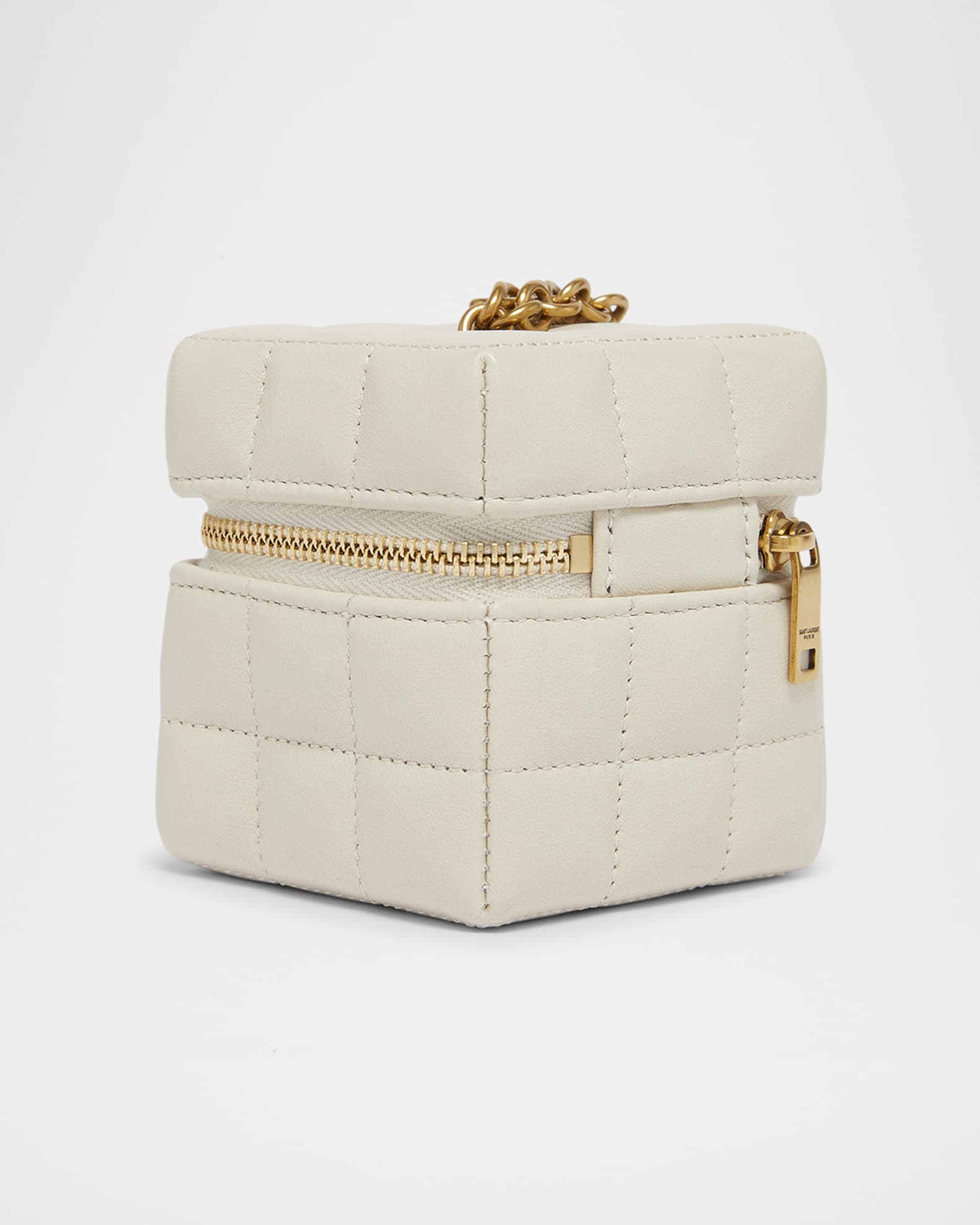 バッグ SAINT LAURENT CUBE Saint Laurent Mini YSL Cube Leather Top-Handle Bag | Neiman