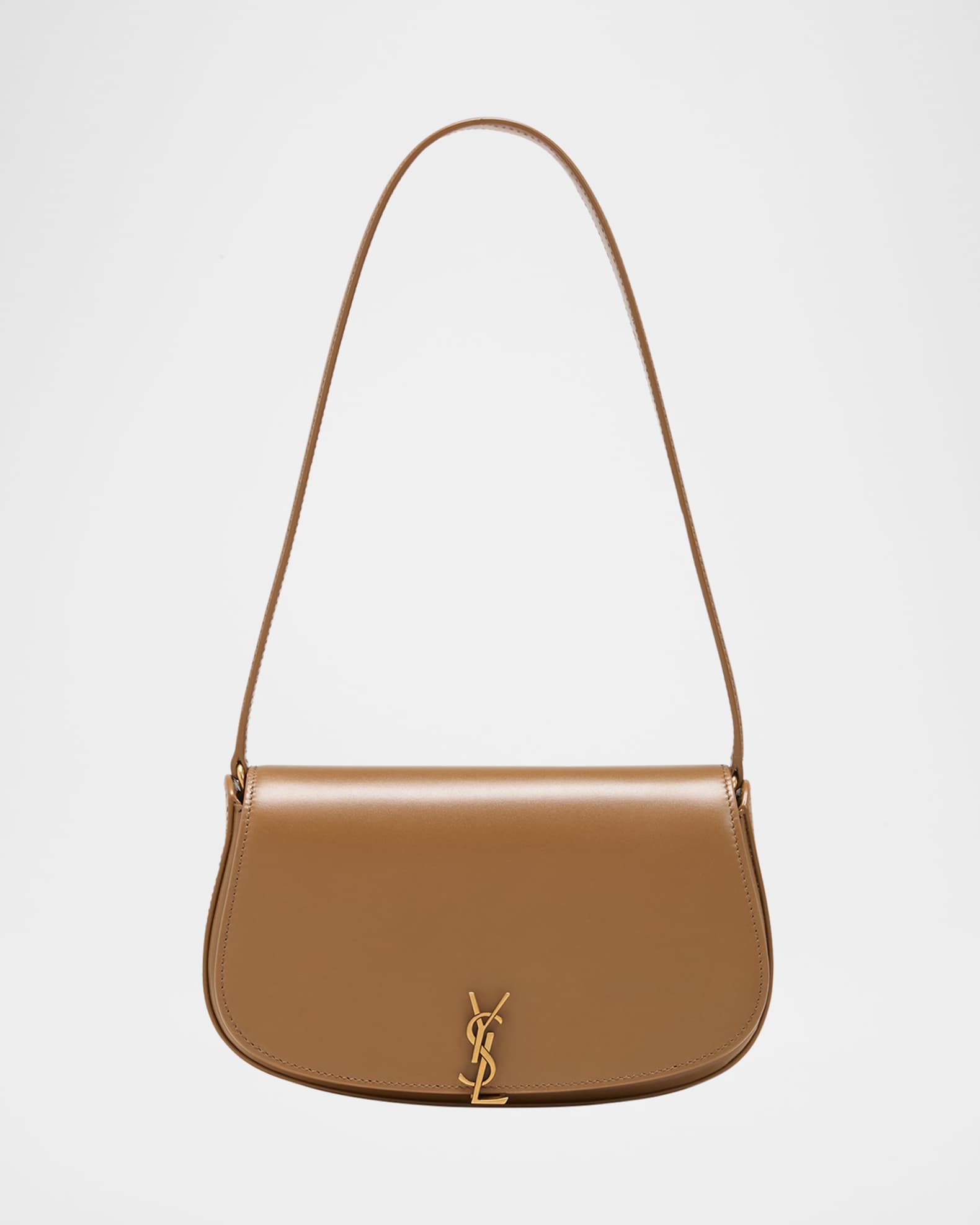 Saint Laurent Mini YSL Flap Leather Shoulder Bag