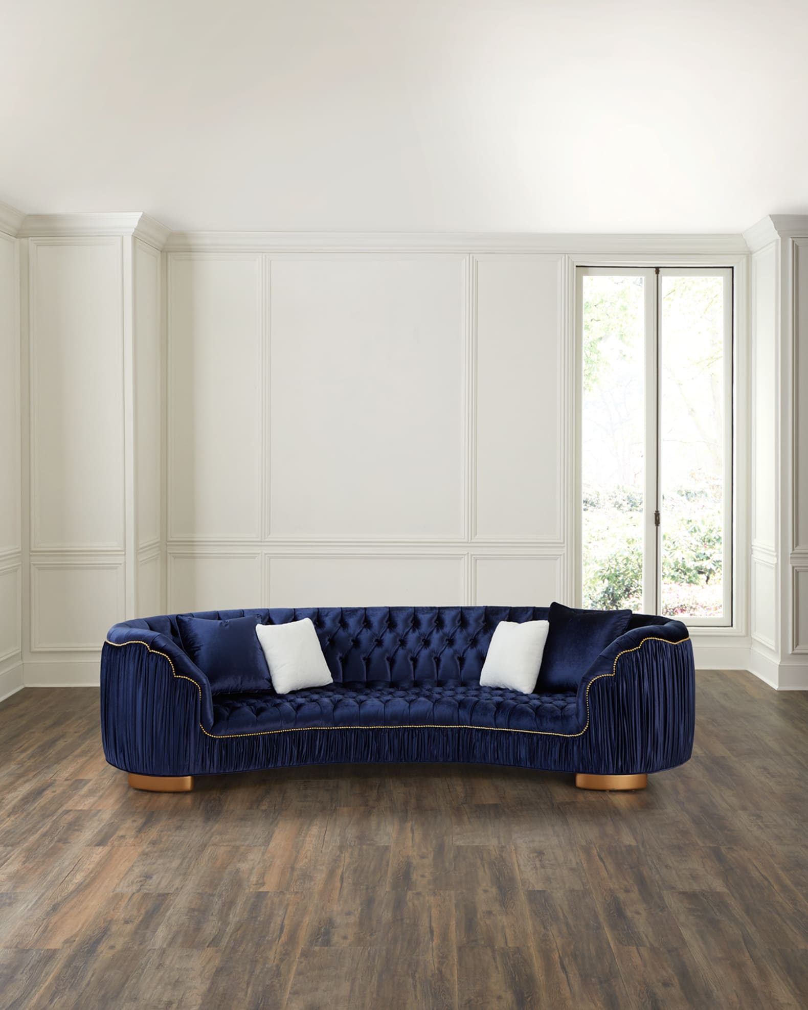 Emma 118.5" Curved Sofa 0