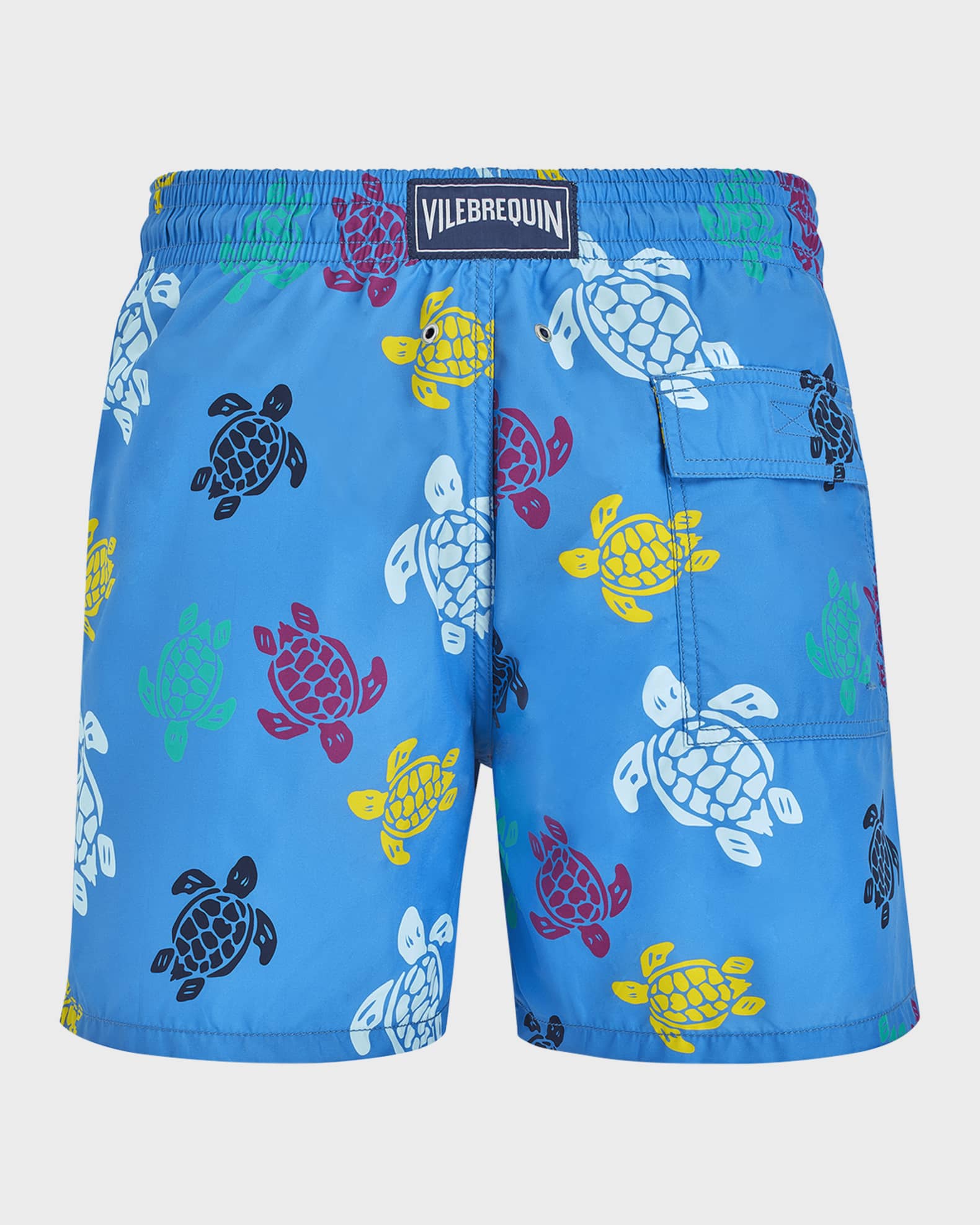 White Multicolor Tortues Swim Trunks main image 1