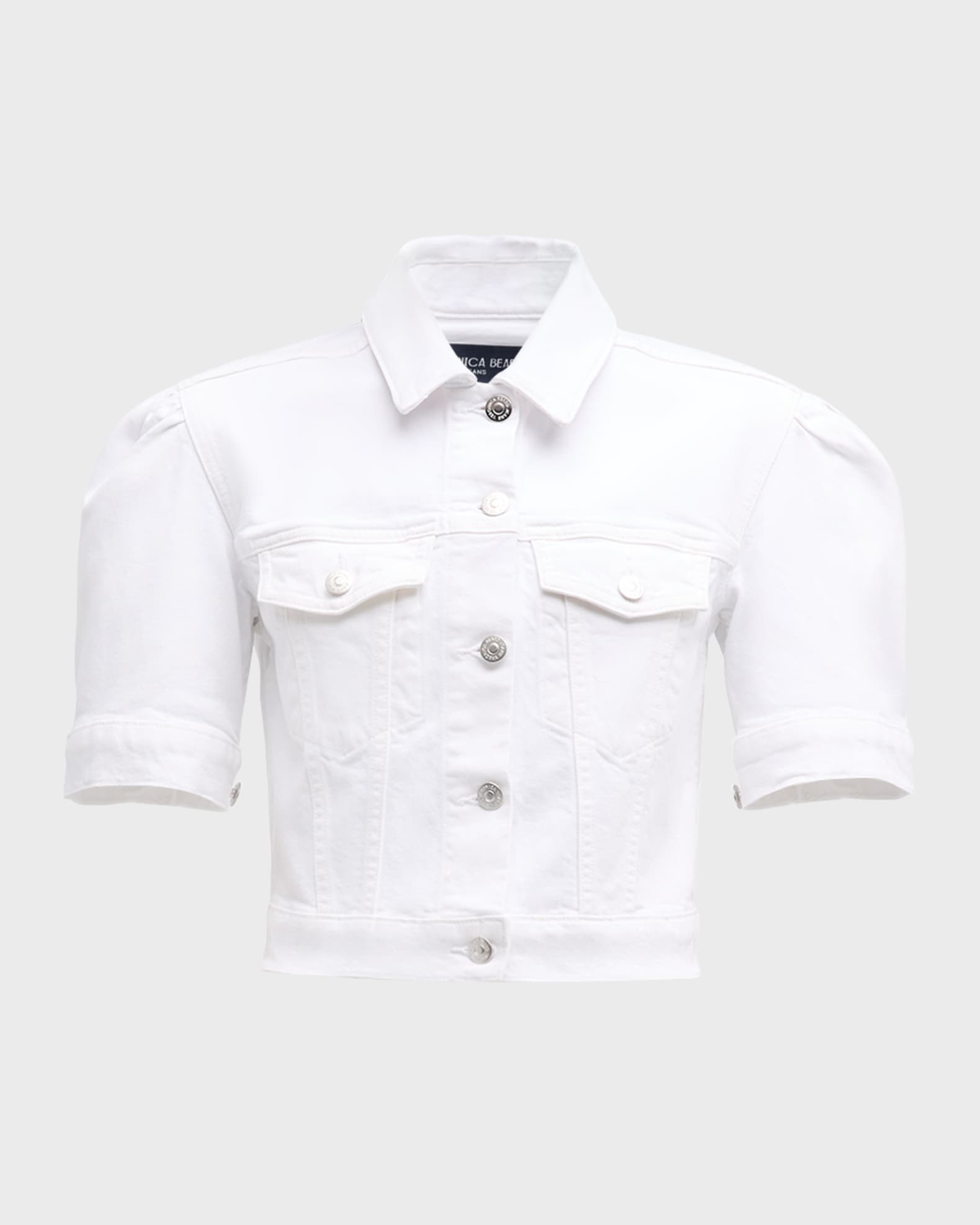 Veronica Beard Raina Short-Sleeve Denim Jacket