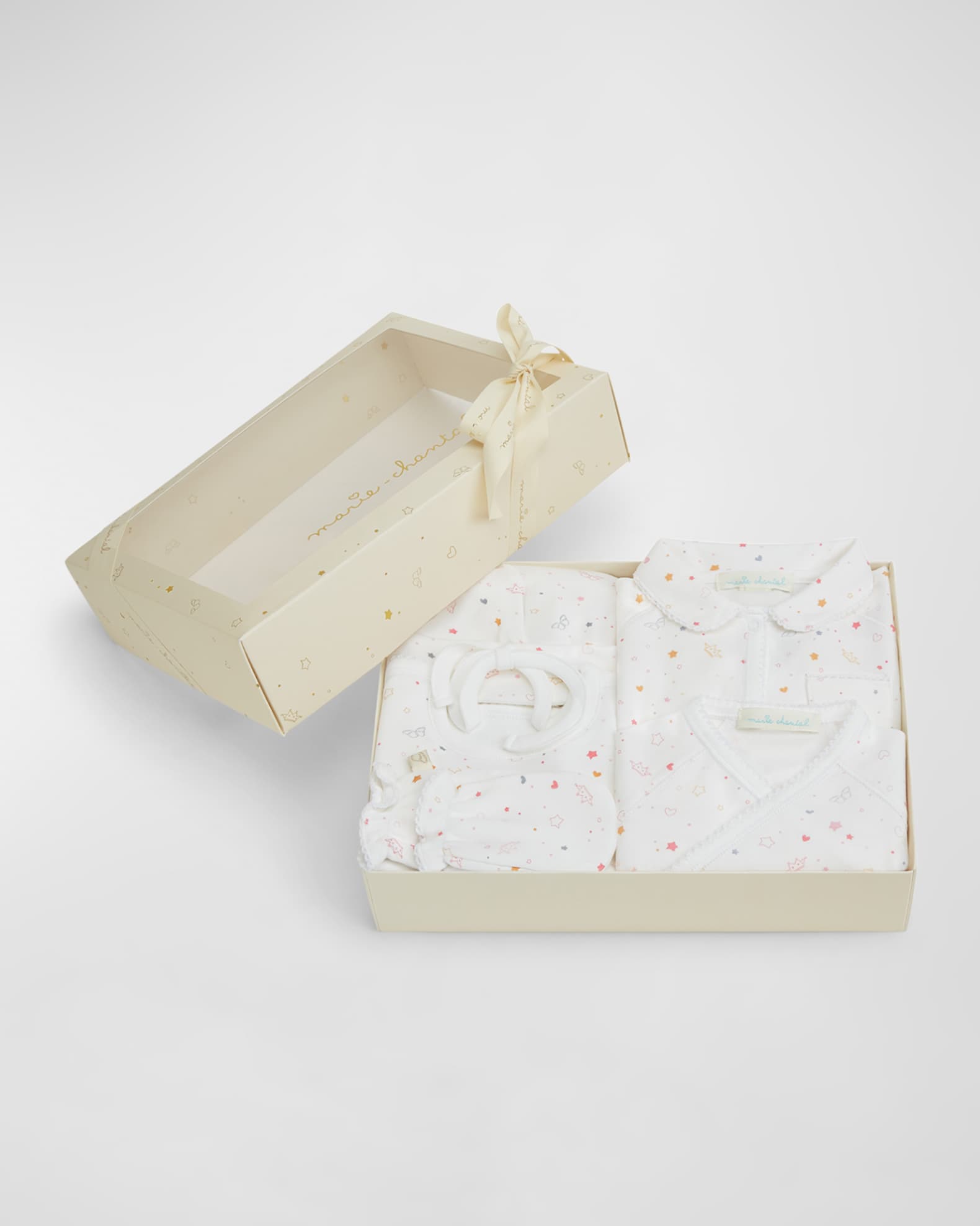 Emporio Armani Kids logo-embroidered gift-box set - White