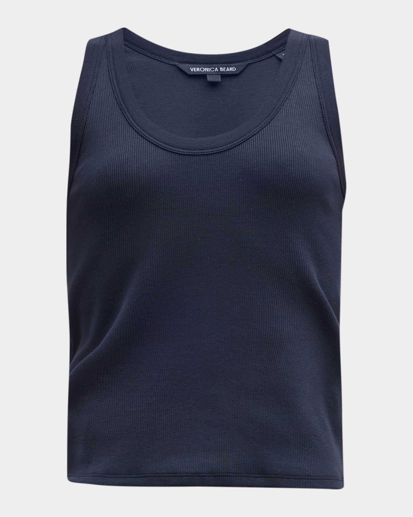 Veronica Beard Birke Ribbed Tank Top
