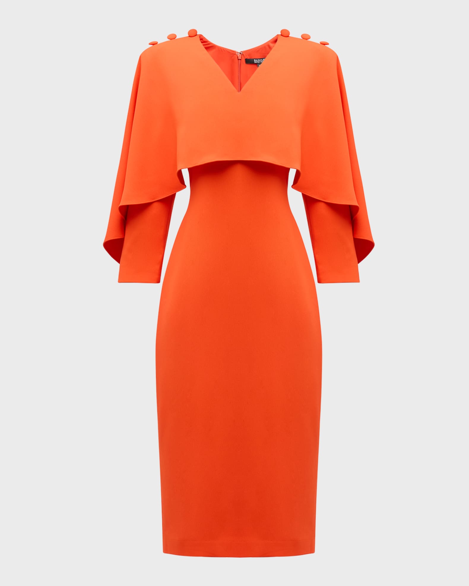 Cape sleeve bodycon midi 2024 dress