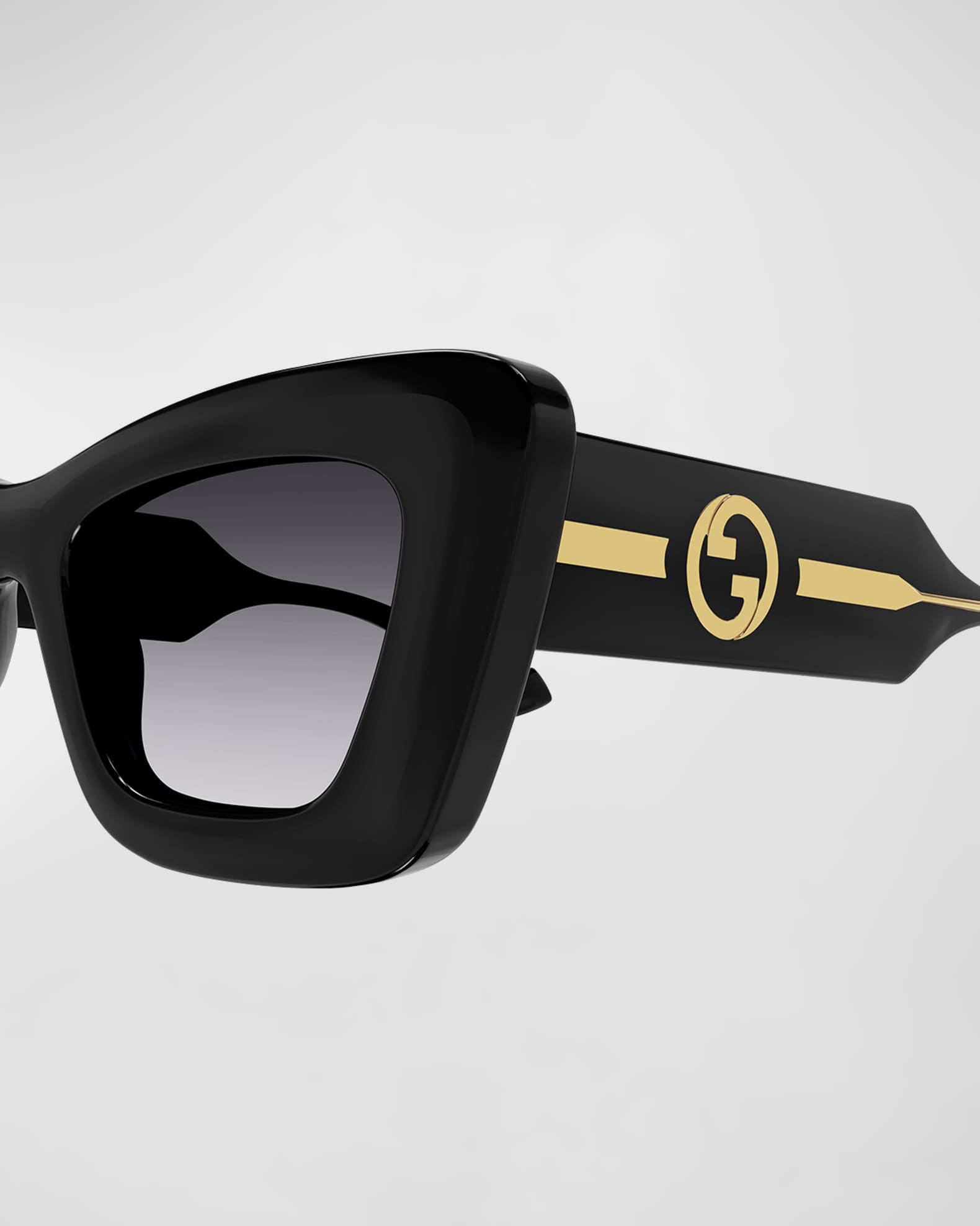 GUCCI ブラック GG Big Cat Eye サングラス Amazon.com: Gucci Women's Logo Soft Cat Eye Sunglasses