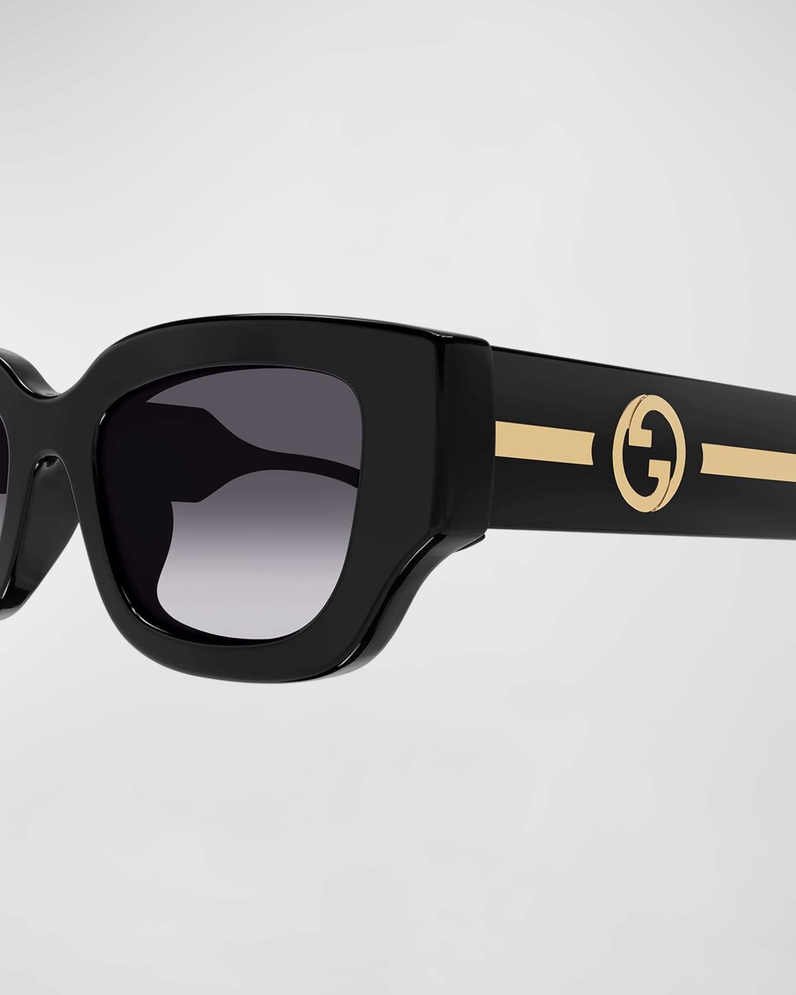GG Logo Plastic Rectangle Sunglasses  1