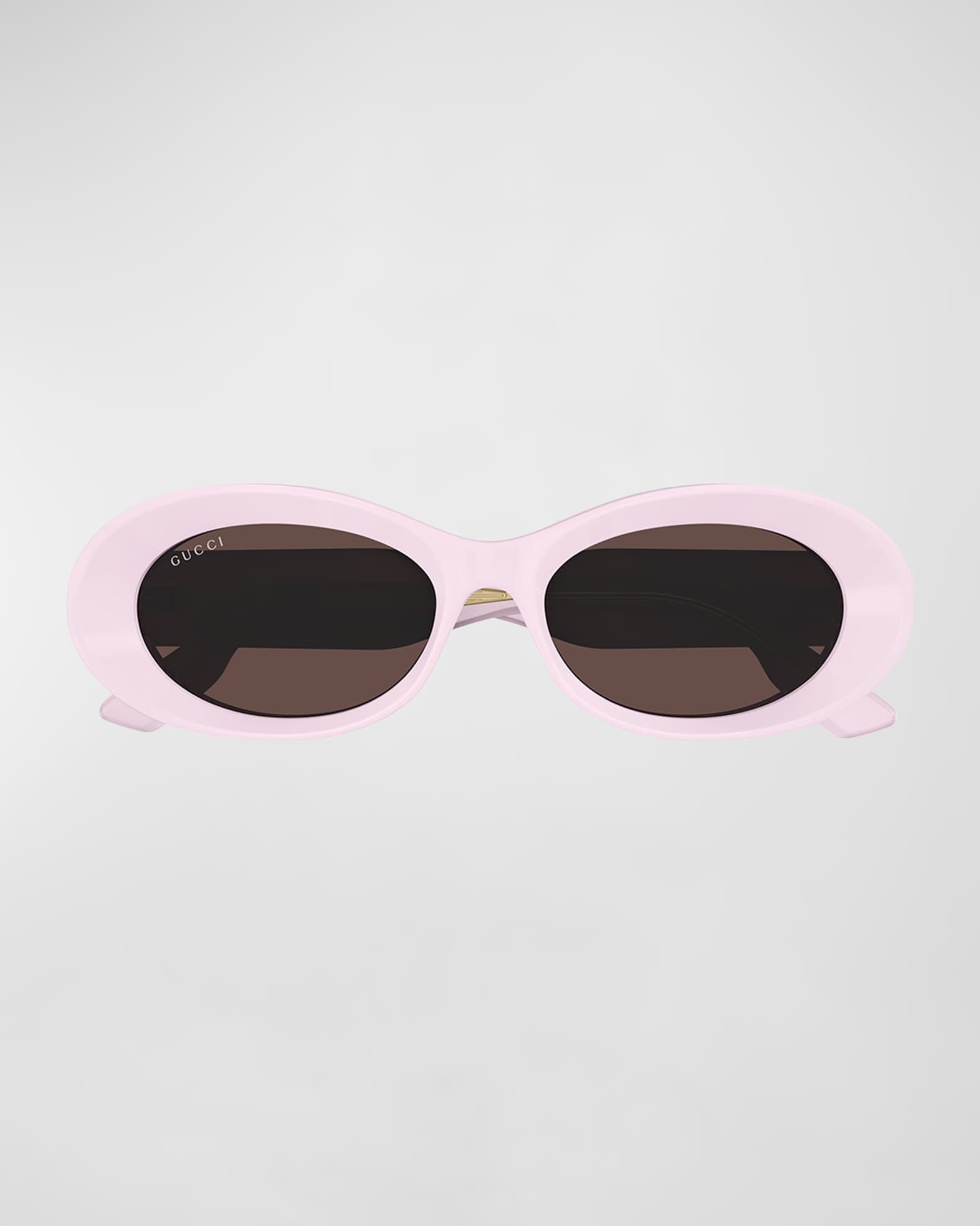 Beveled Acetate Oval Sunglasses