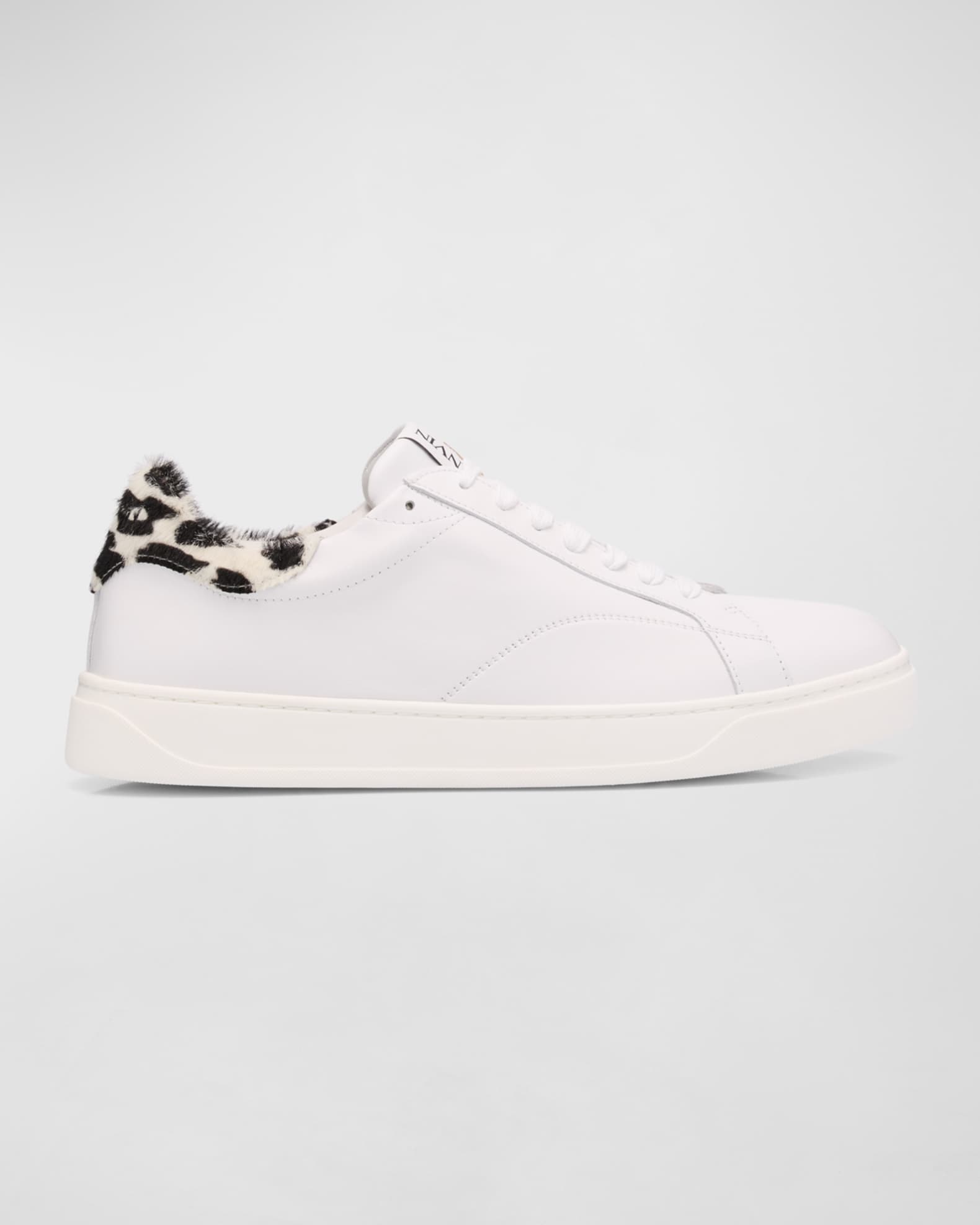 Men's DDB0 Leather and Calf Hair Low-Top Sneakers 0