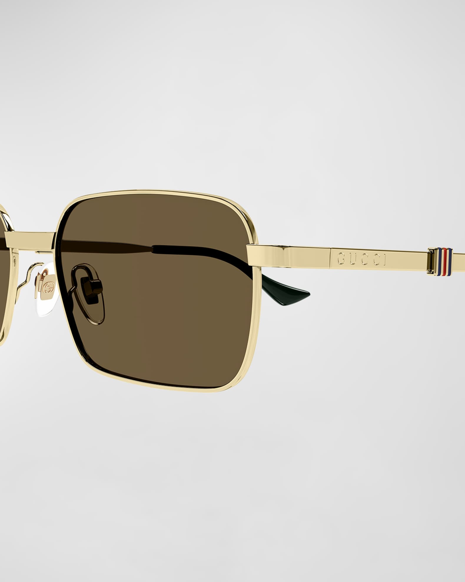 Gucci Men's Metal Rectangle Sunglasses | Neiman Marcus