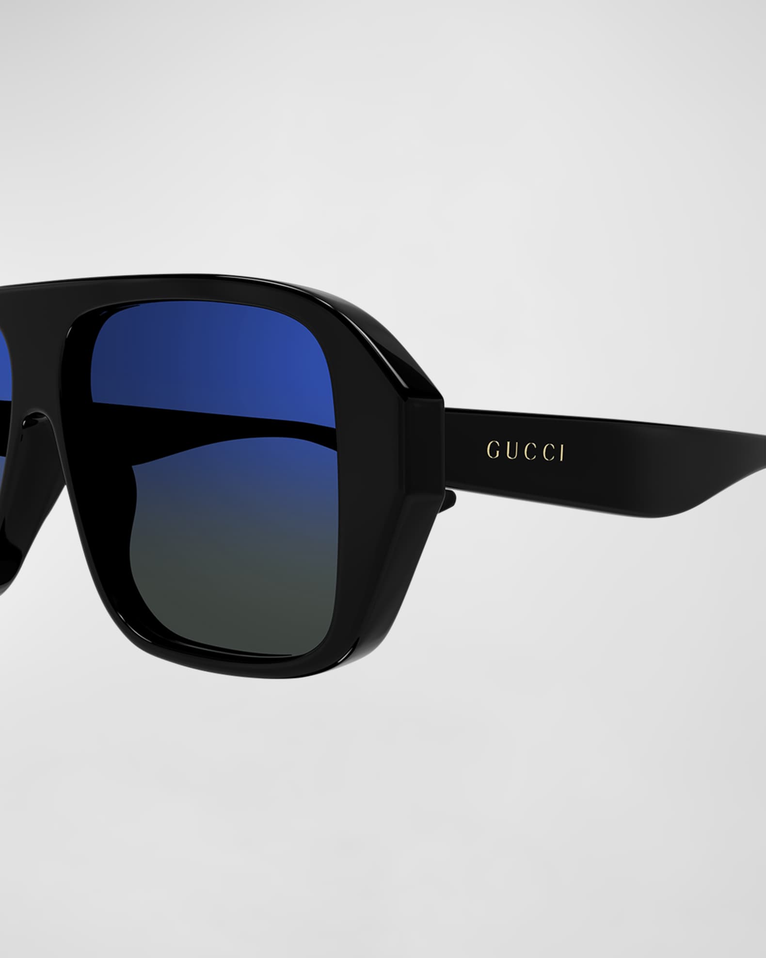 Gucci Men's Oversized Plastic Rectangle Sunglasses | Neiman Marcus