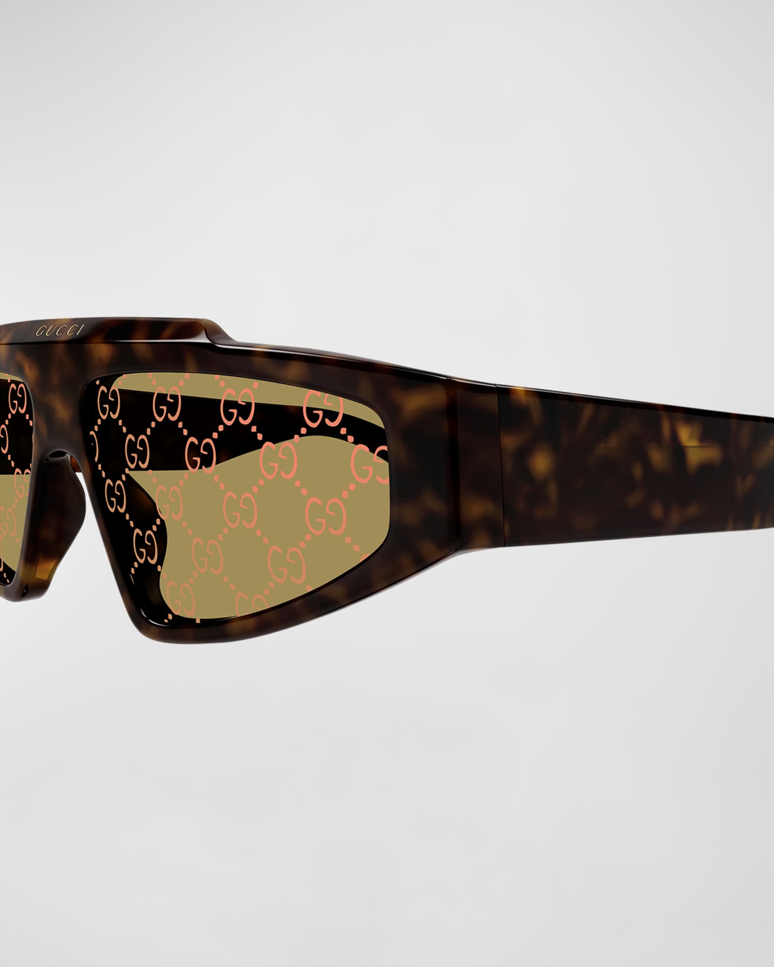 サングラス Gucci Rectangular Acetate Sunglasses Gucci Men's Rectangle Acetate Sunglasses with Raised Logo