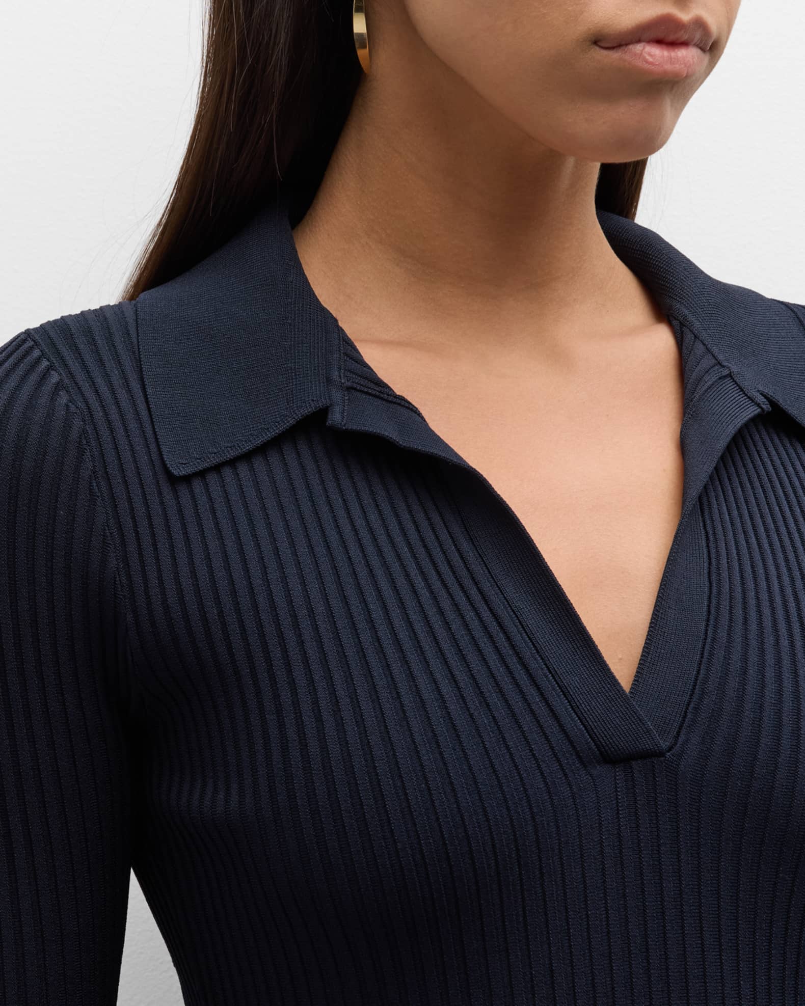 ◆SIMKHAI◆Patricia Polo Ribbed Mini Dress◆ Patricia Polo Ribbed Mini Dress - Almond Beige | SIMKHAI