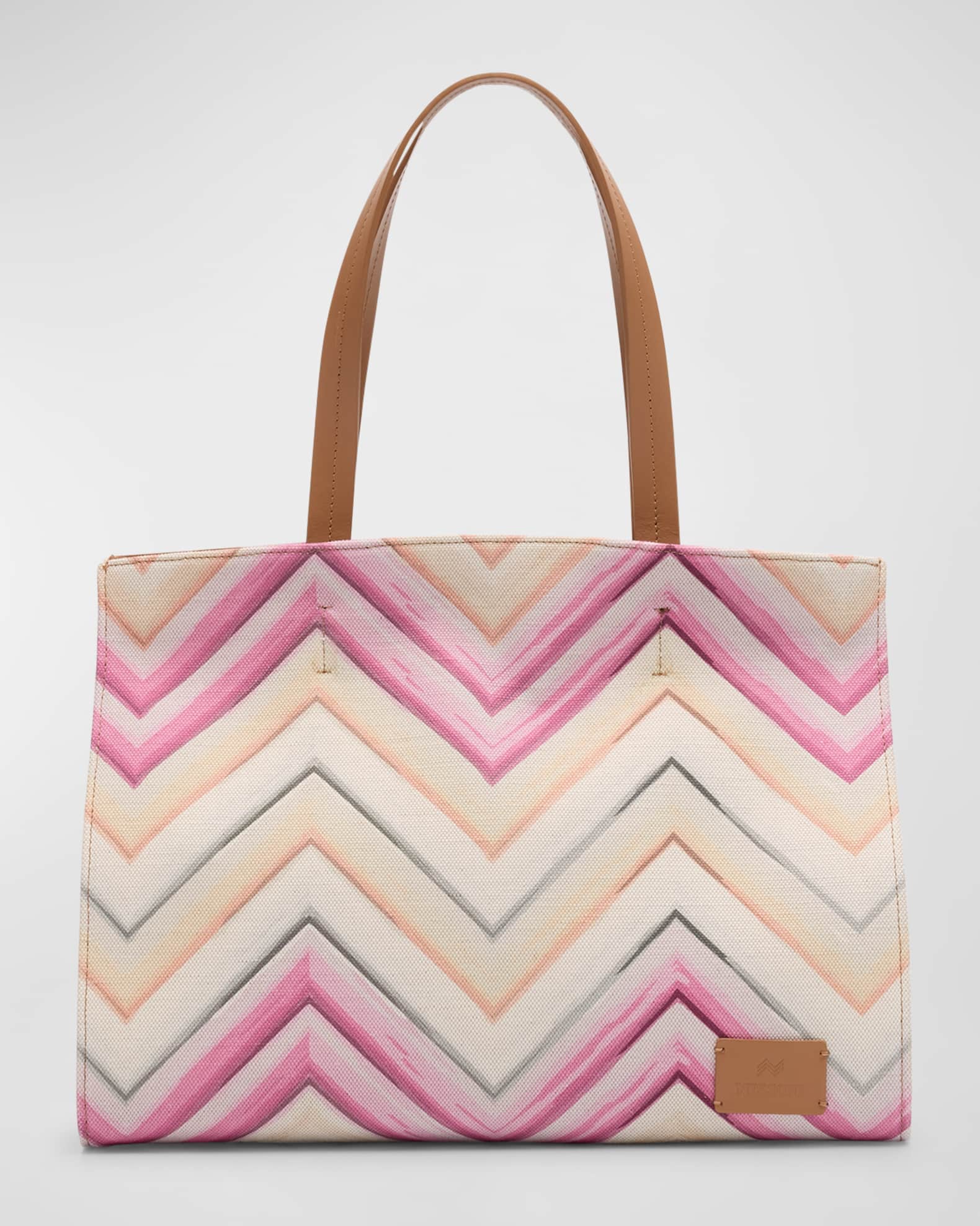 Medium Tote Coated Canvas in Peony main image 1