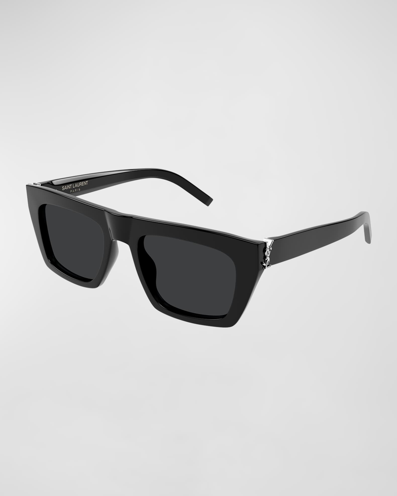 YSL Acetate Flat Top Rectangle Sunglasses