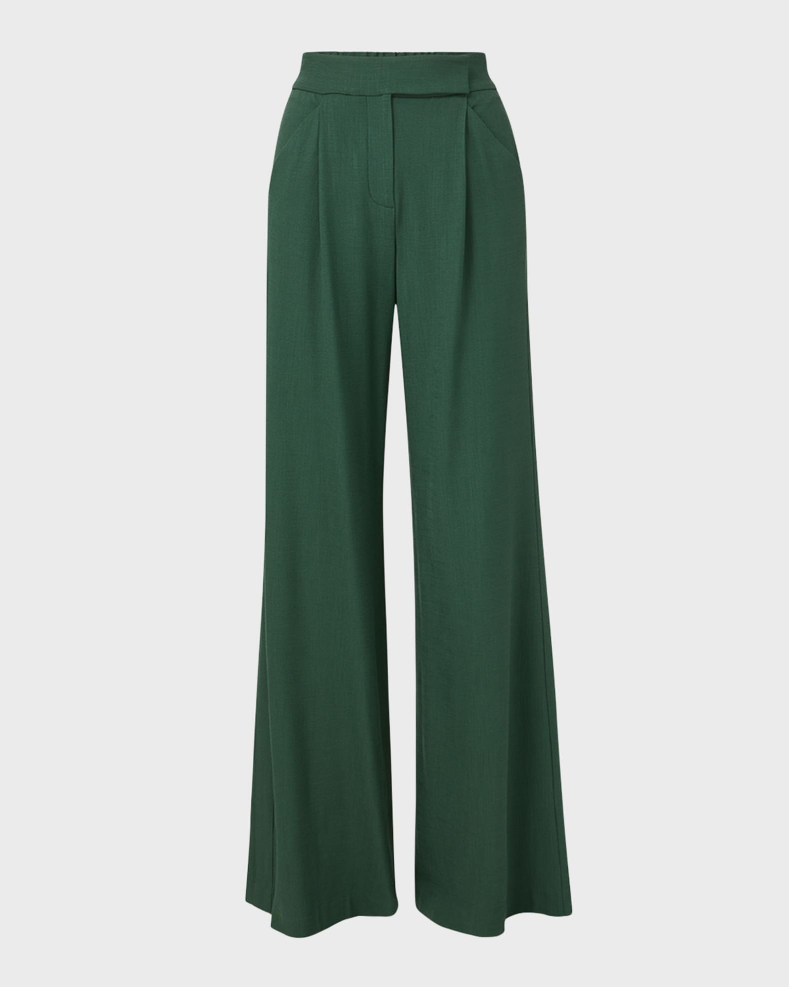 Veronica Beard Osborne Wide-Leg Eyelet Pant Navy Chambray Scalloped-Hem Pant