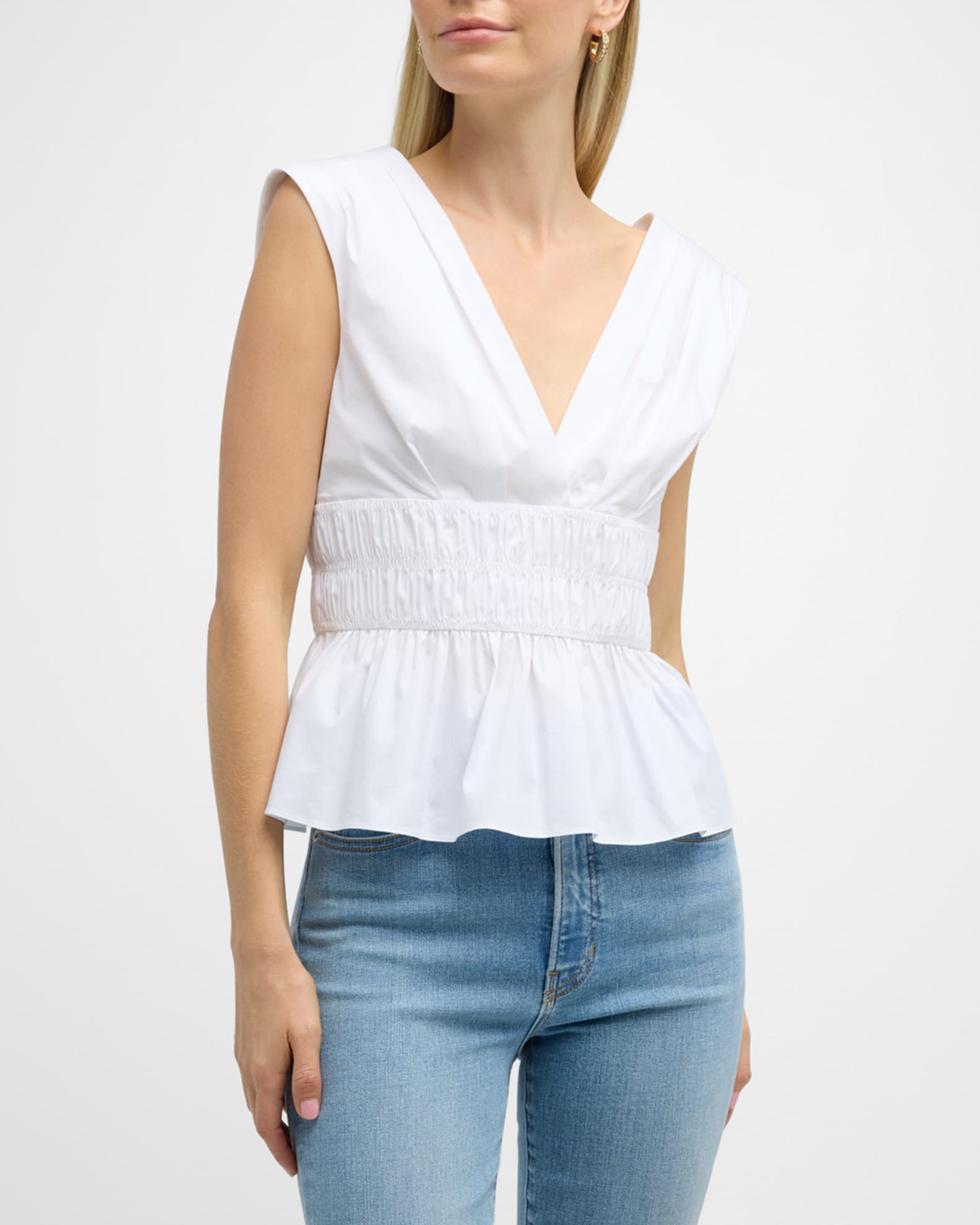 V-Neck Peplum Top