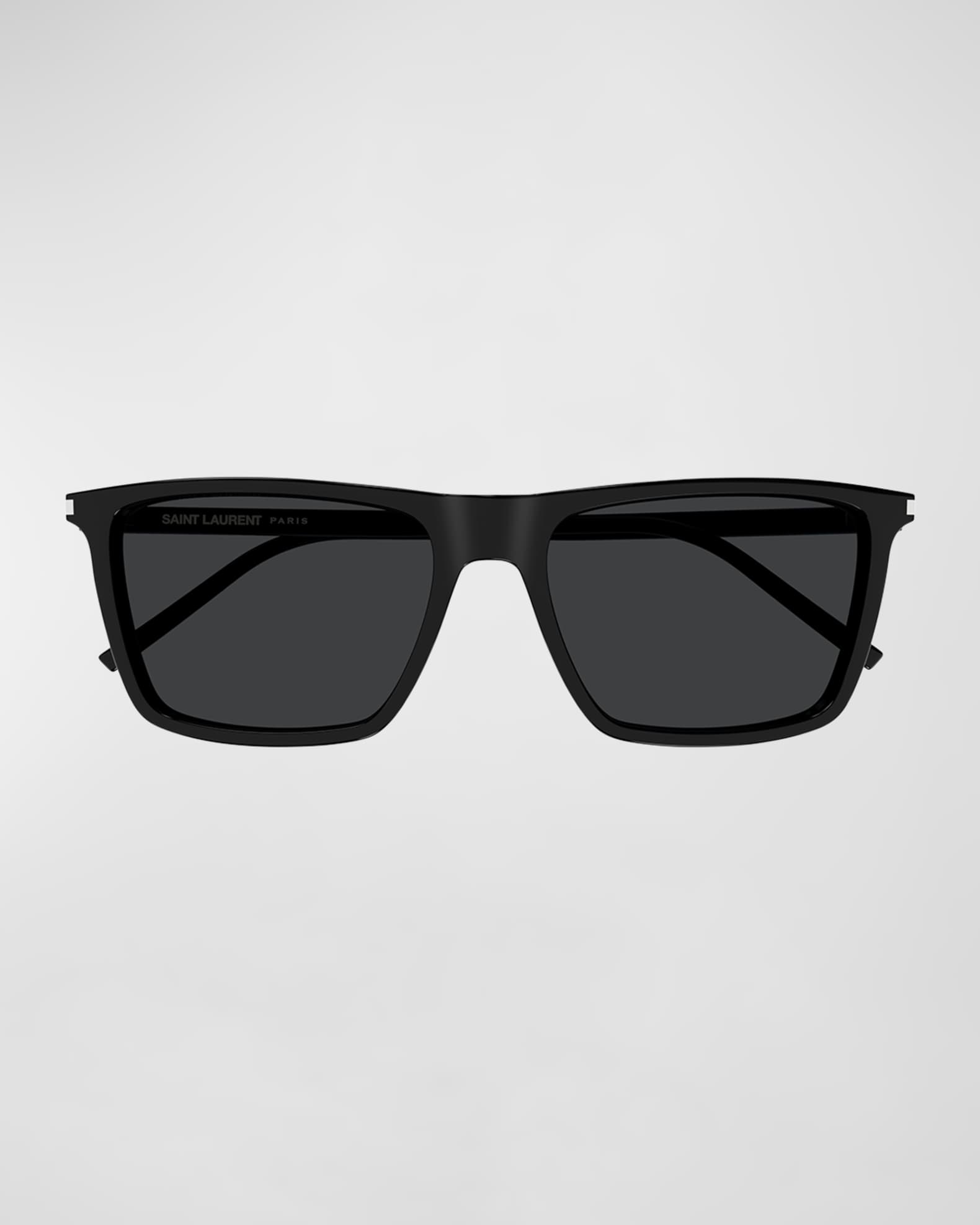 Saint Laurent Men's SL 668 Acetate Rectangle Sunglasses