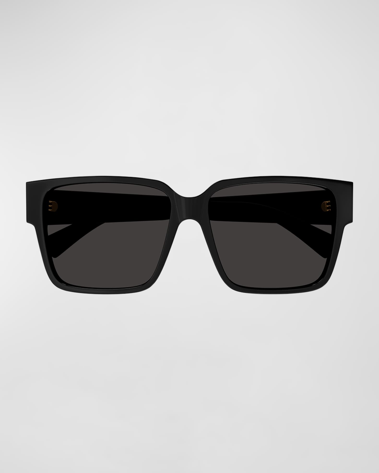 Bottega Veneta Logo Acetate Square Sunglasses | Neiman Marcus
