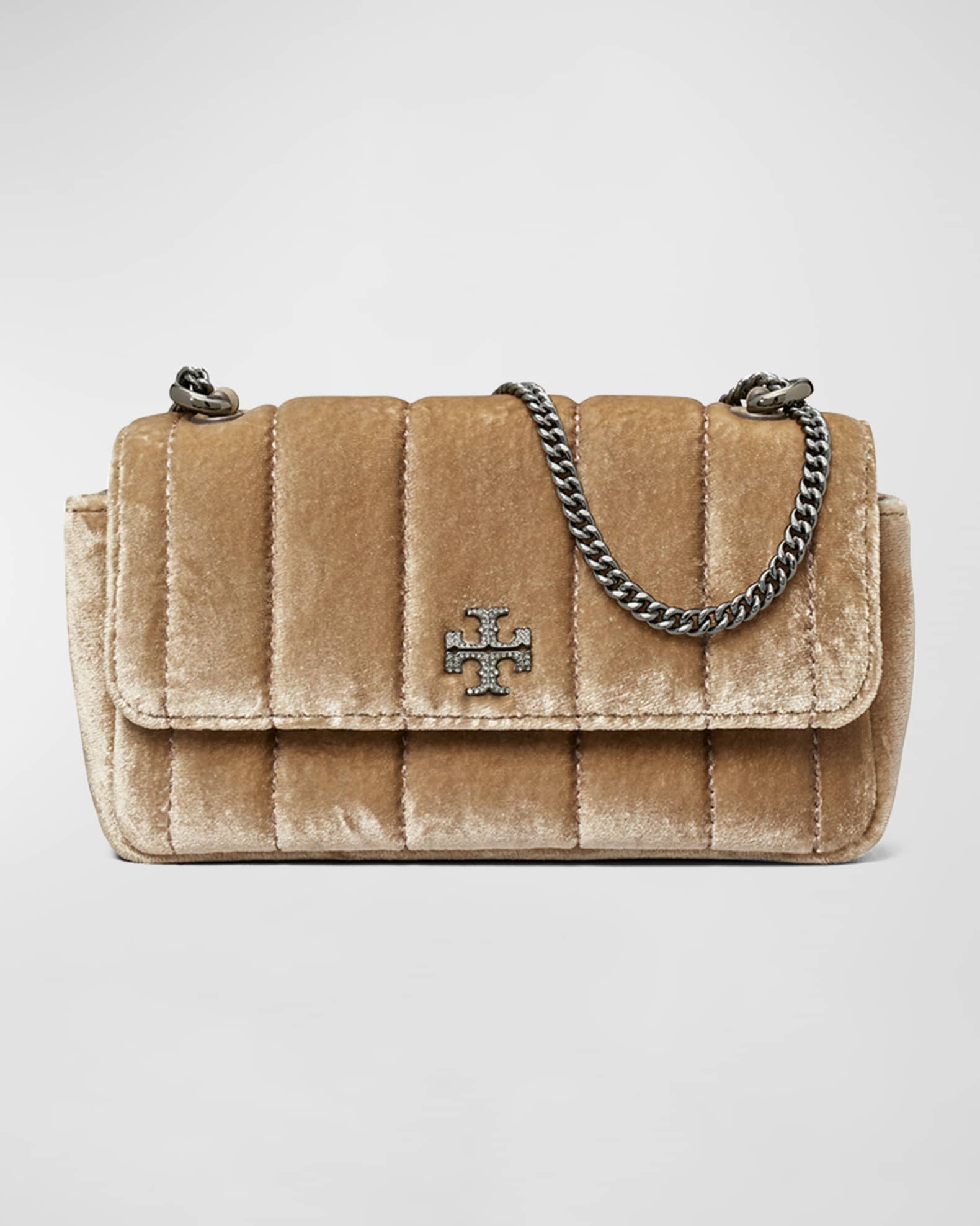 Tory Burch Kira Mini Flap Velvet Crossbody Bag | Neiman Marcus
