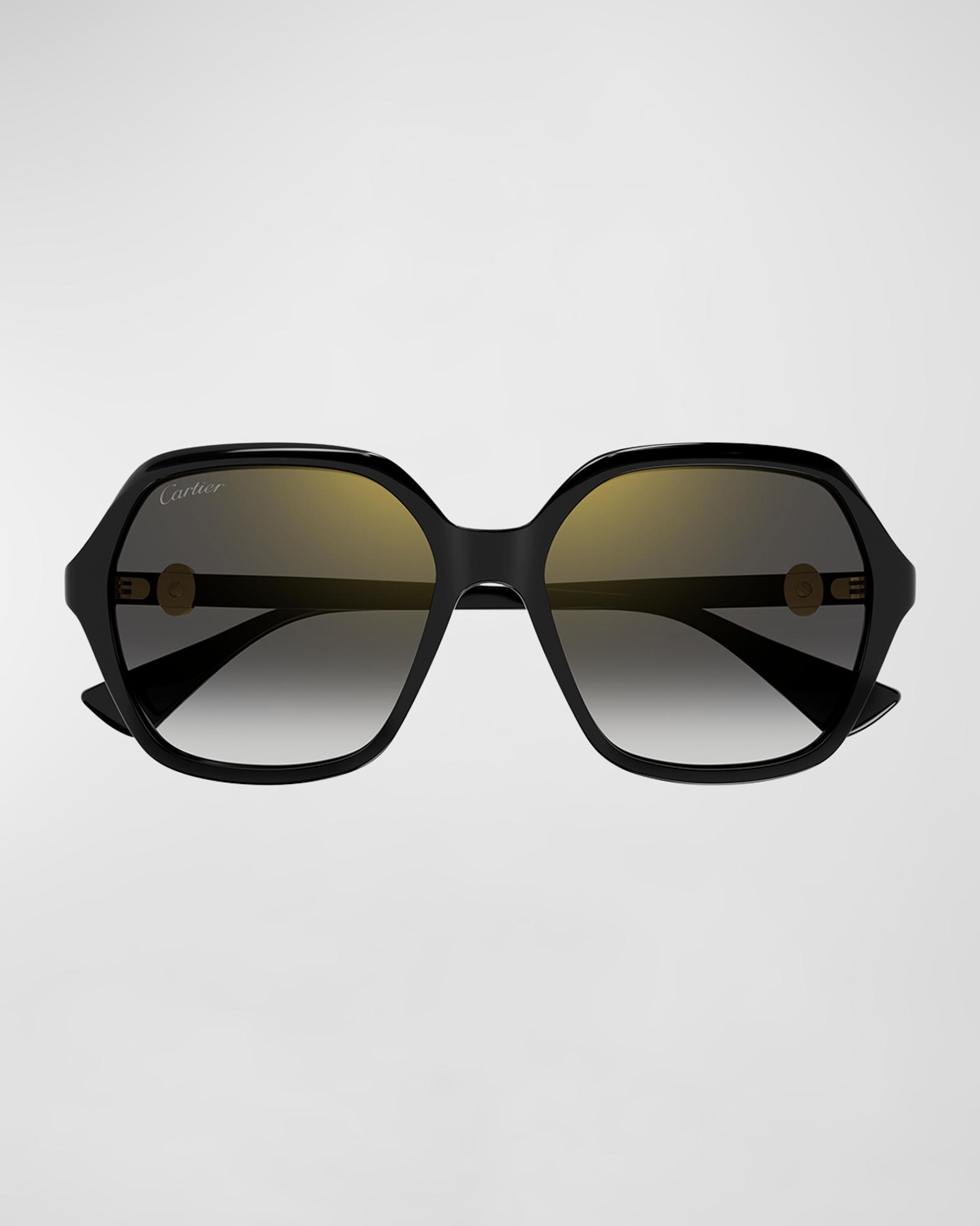 Cartier Gradient Acetate Square Sunglasses | Neiman Marcus