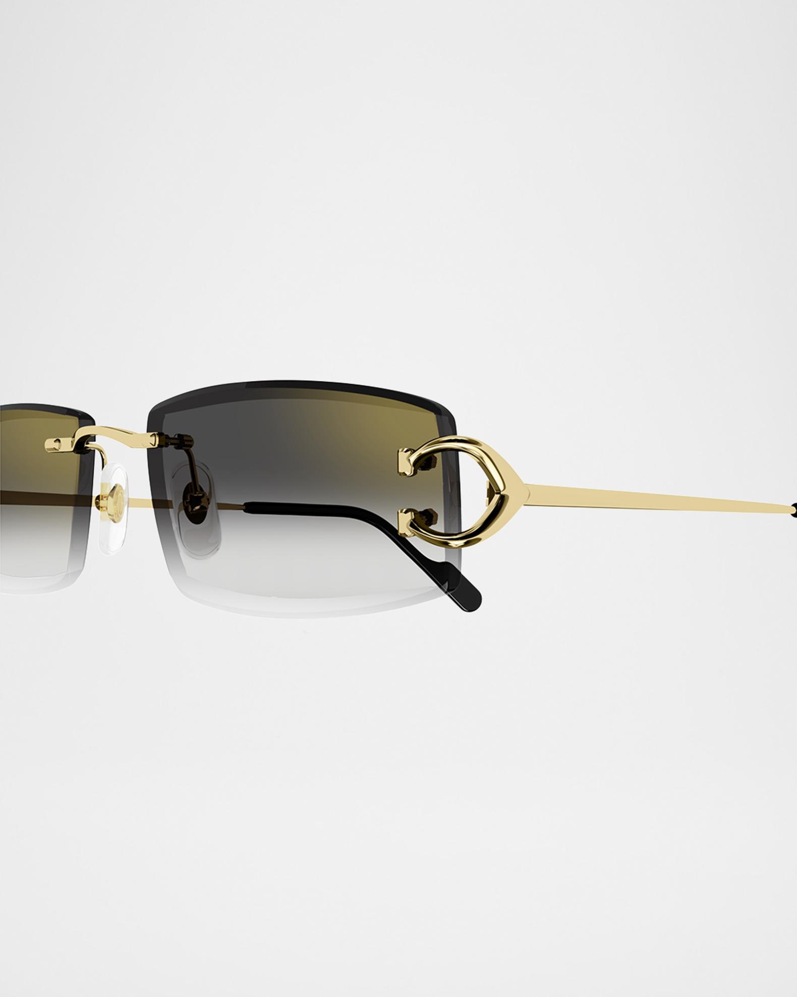 Cartier Men's Rimless Metal Rectangle Sunglasses | Neiman Marcus