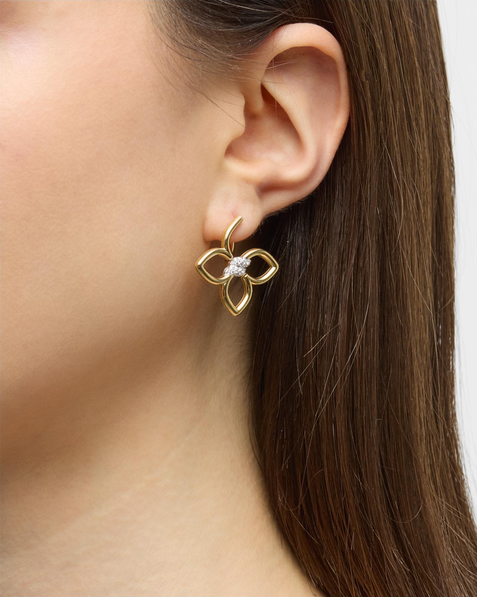 Roberto Coin 18K Diamond Small Cialoma Earrings | Neiman Marcus