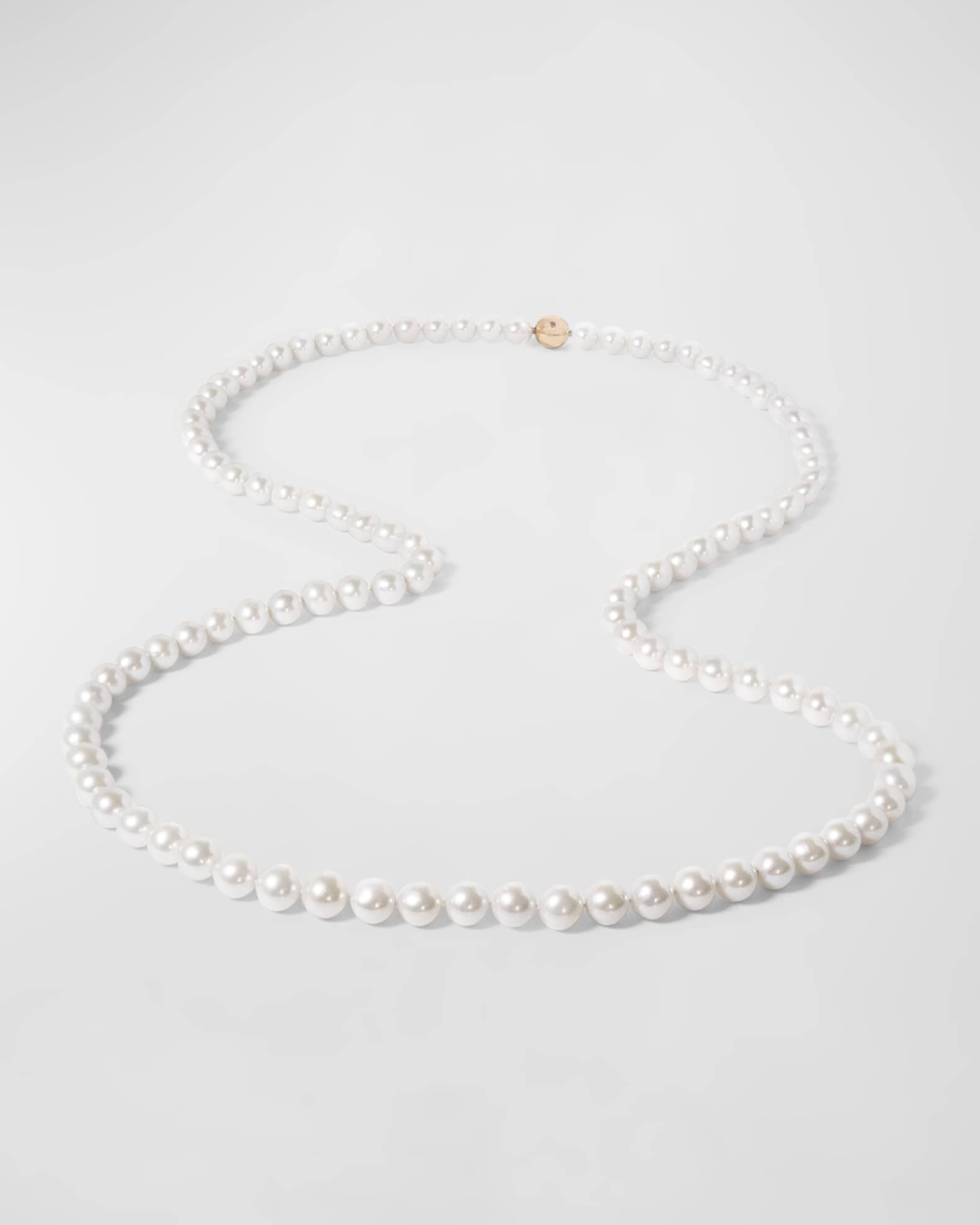 18K White Gold Necklace with Freshwater Pearls 0