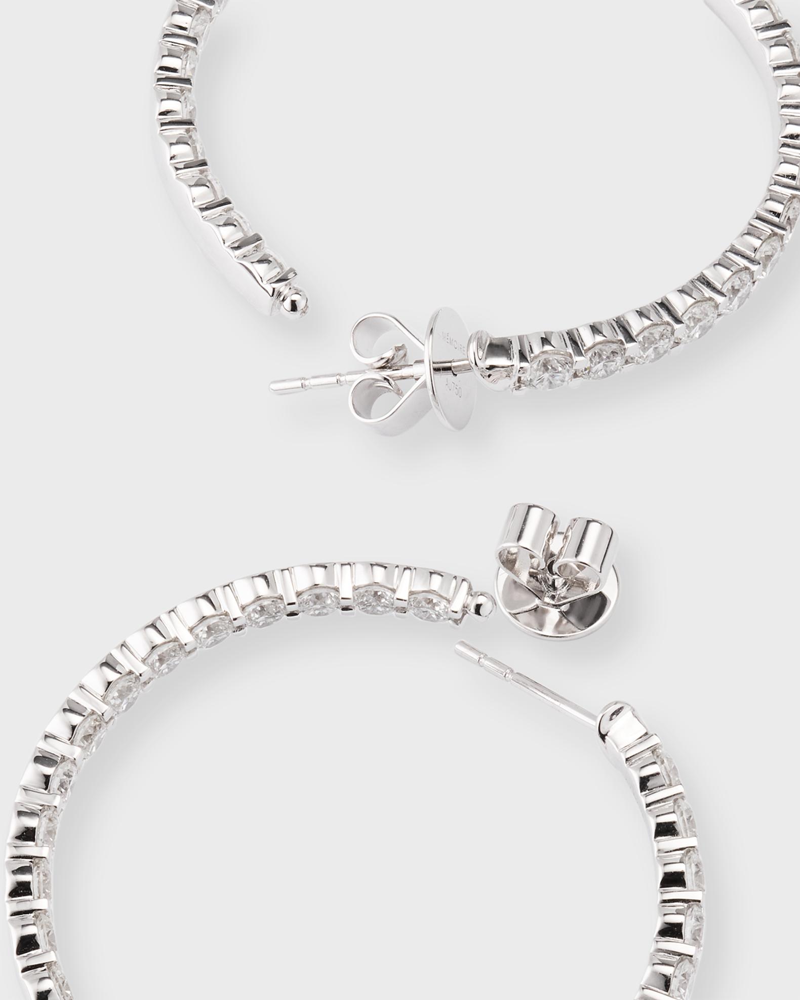 thumbnail image 2 of 18K Gold Filled 40mm Claddagh Hoop Earrings With Stones - Made In Italy - Premium Women's Gift 2 of 5