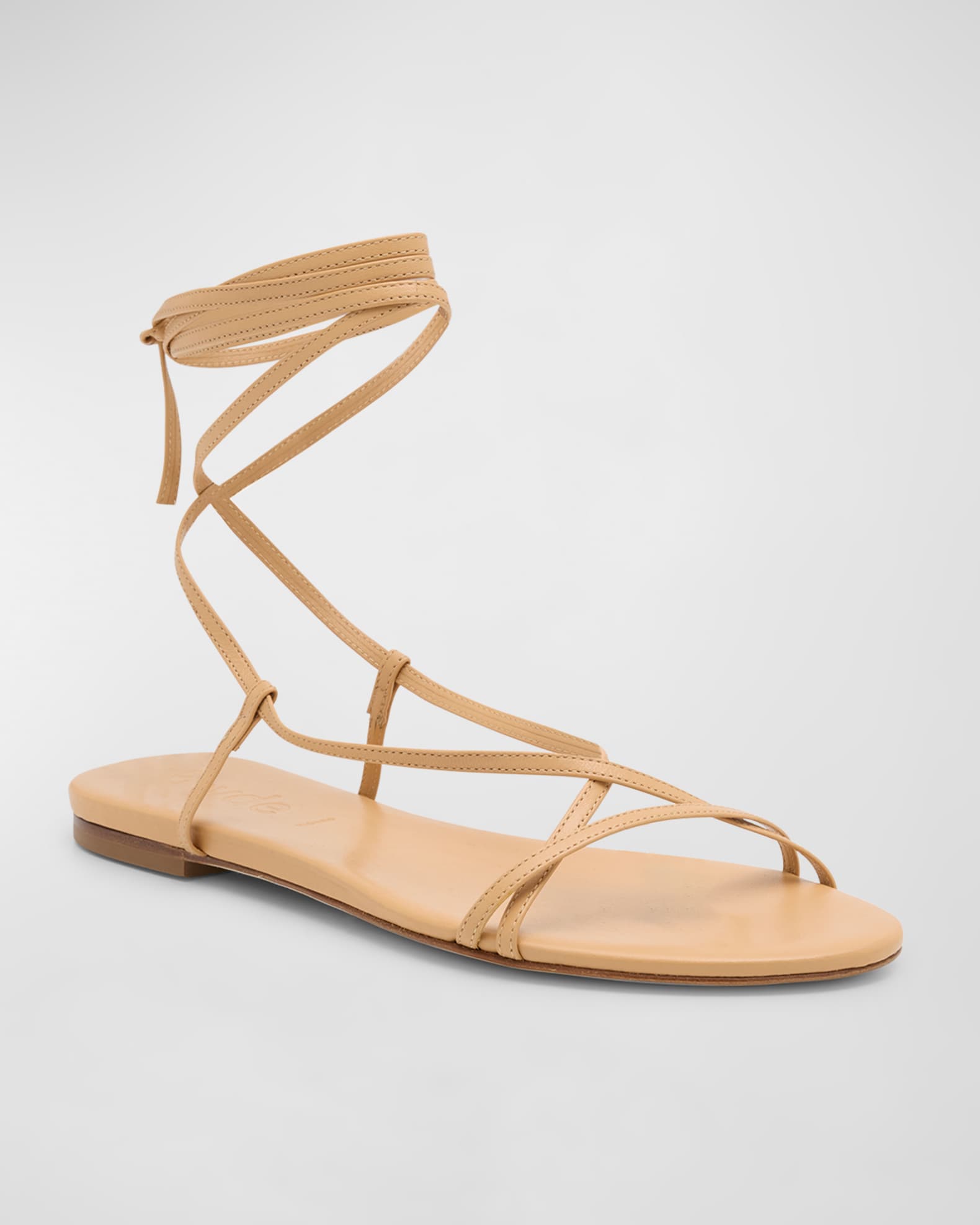Aeyde Penny Leather Ankle Wrap Gladiator Sandals Neiman Marcus
